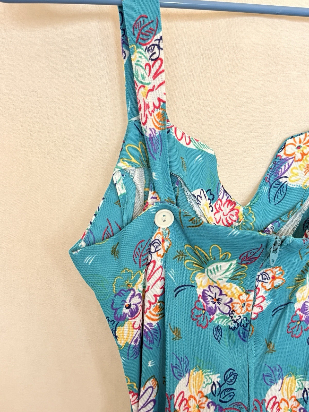 Vintage Lot of 4 Blue/Teal 70s Floral Midi & Maxi Dresses Lace Slip S/M