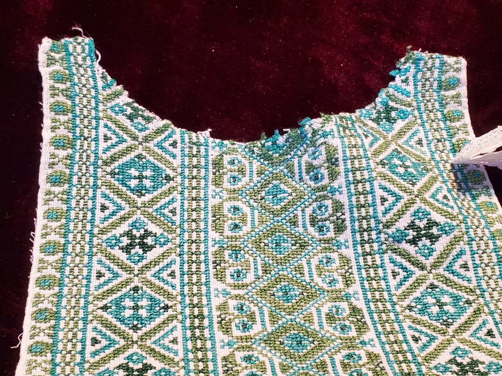Authentic Vintage Romanian Hand-Embroidered Men’s Shirt Front