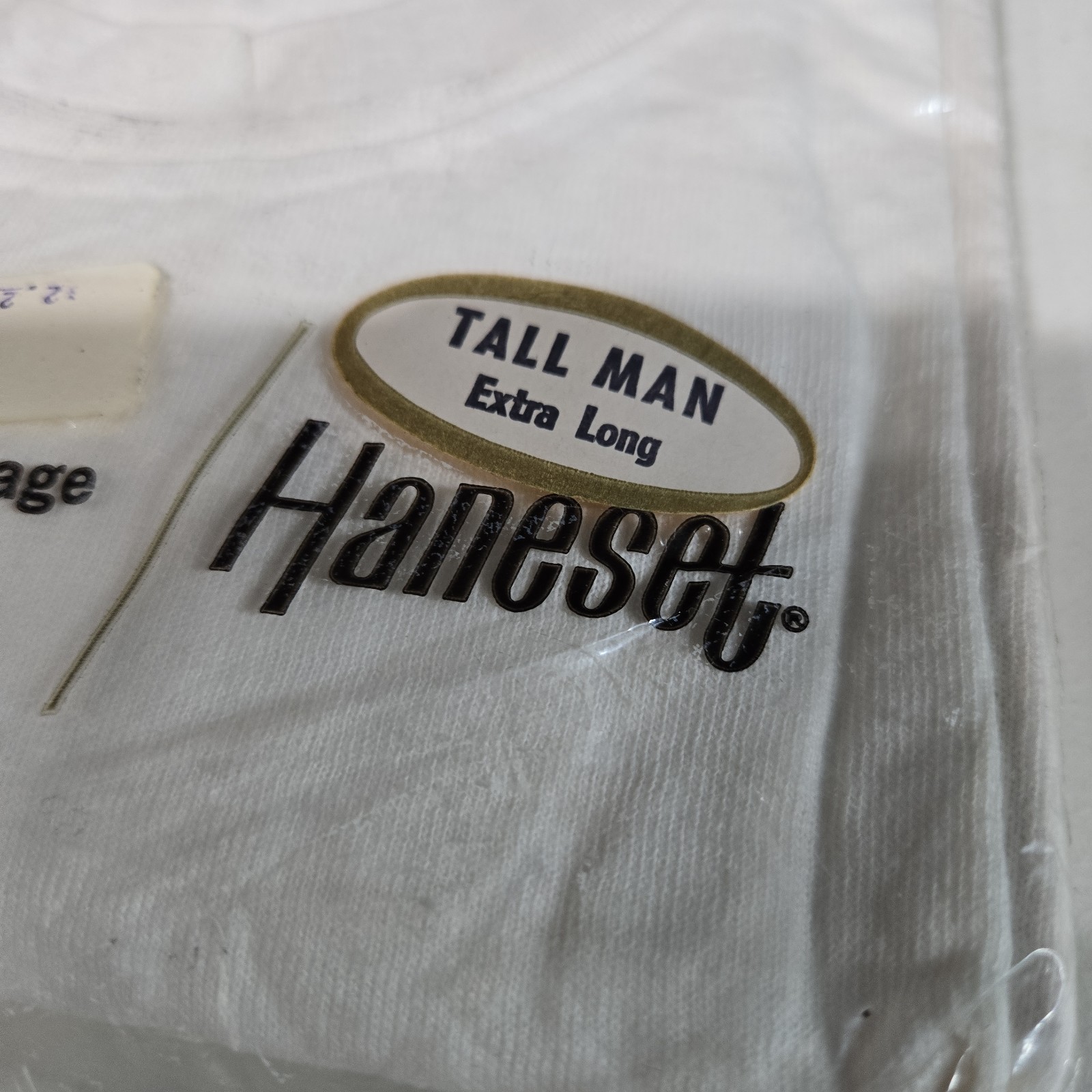 Hanes Vintage T-Shirts 1 Pack LARGE TALL MAN Deadstock Sealed NOS Haneset 50/60s