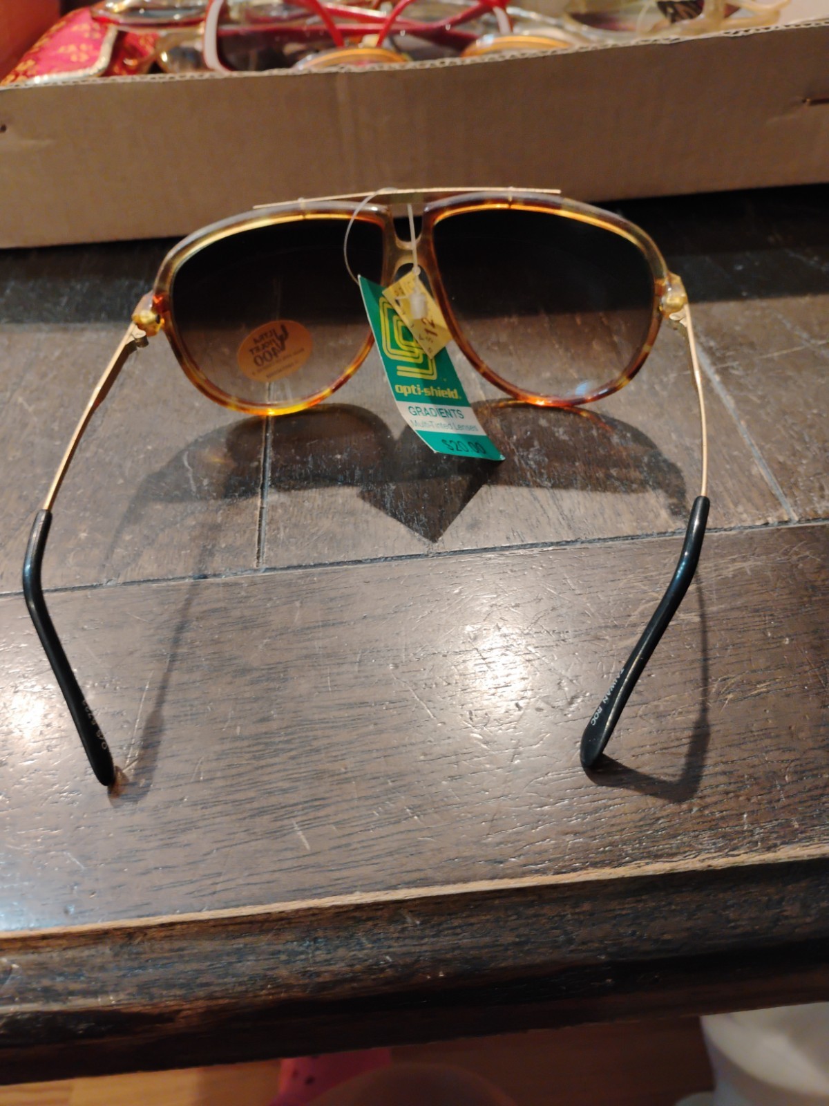 VINTAGE 70’S CASINO AVIATOR TORTOISE SHELL SUNGLASSES NWT