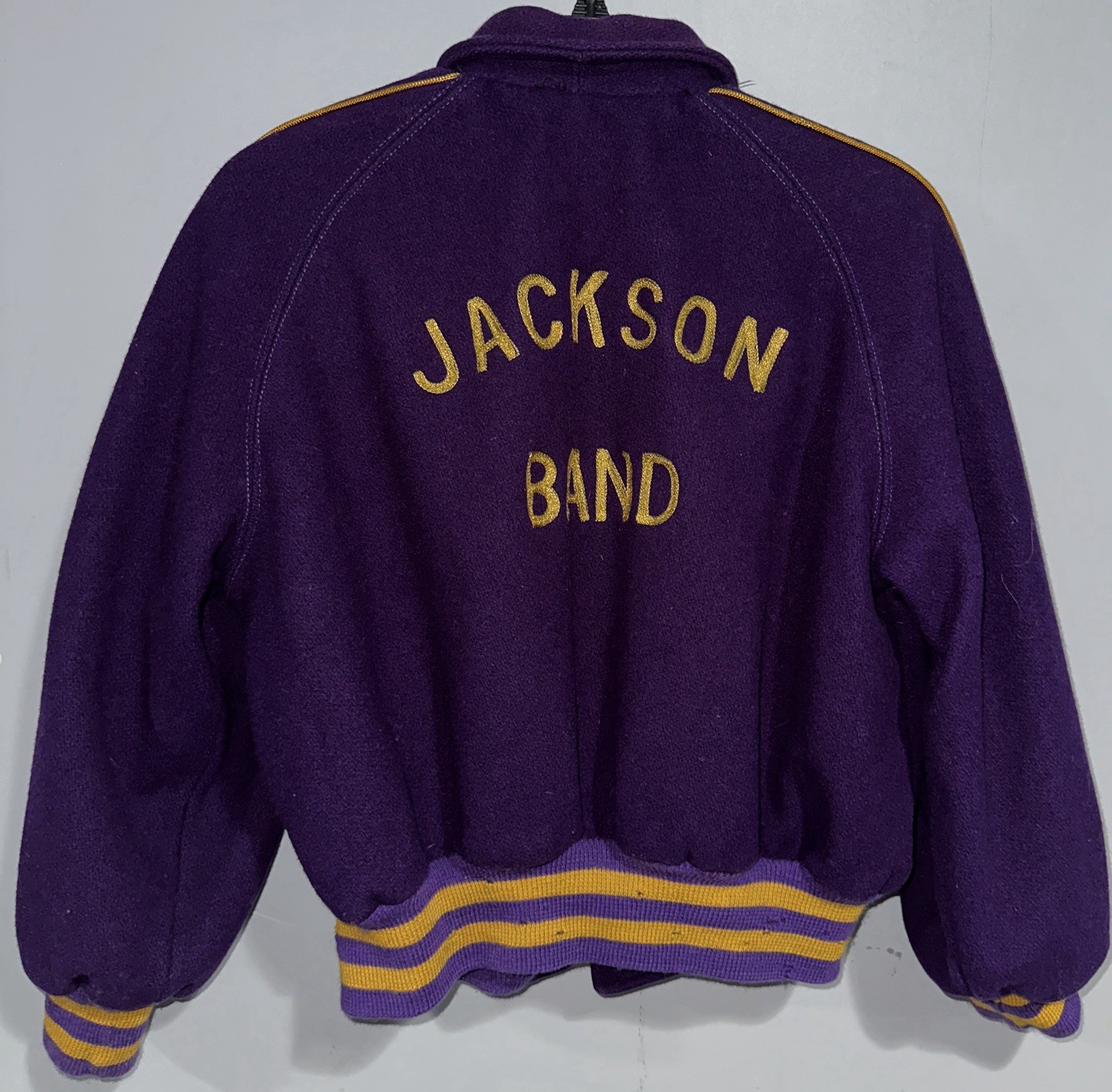 Vtg Empire Purple Wool Varsity Jacket Size 42 Shrunken Fits Men’s Small