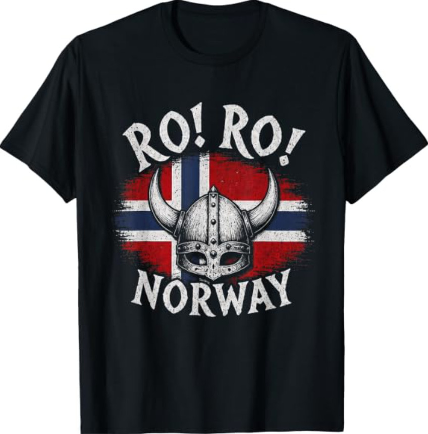 Norway Viking Helmet Norwegian Flag Nordic Pride T-Shirt