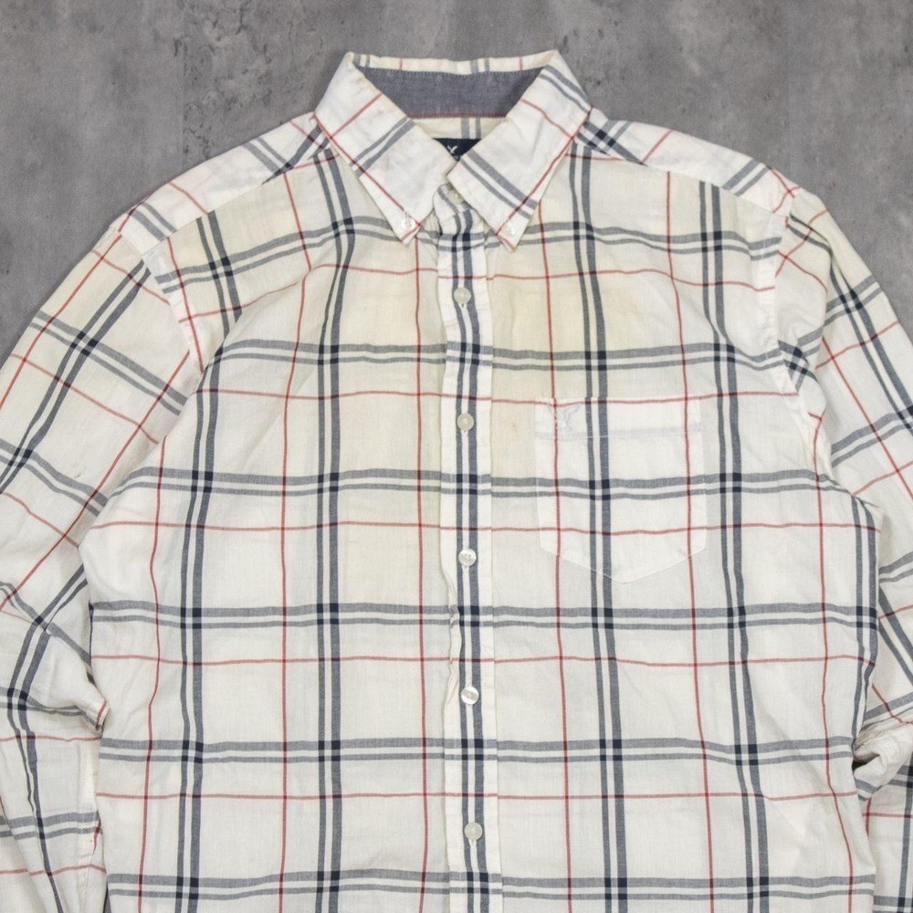 Vintage VTG Y2K 2000’s 00’s American Eagle Nova Check White Button Up Shirt
