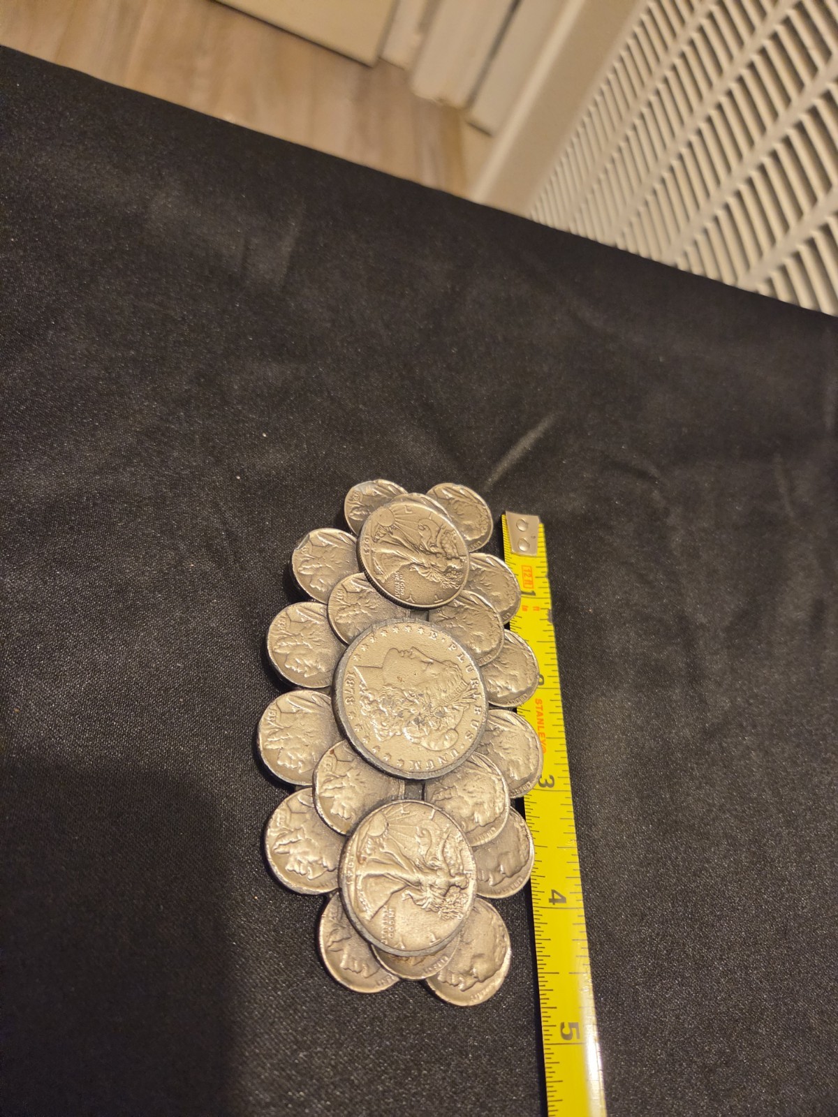 XL Buffalo Nickel Native American Indian Head Coin Bison Western Nos Belt Buckle