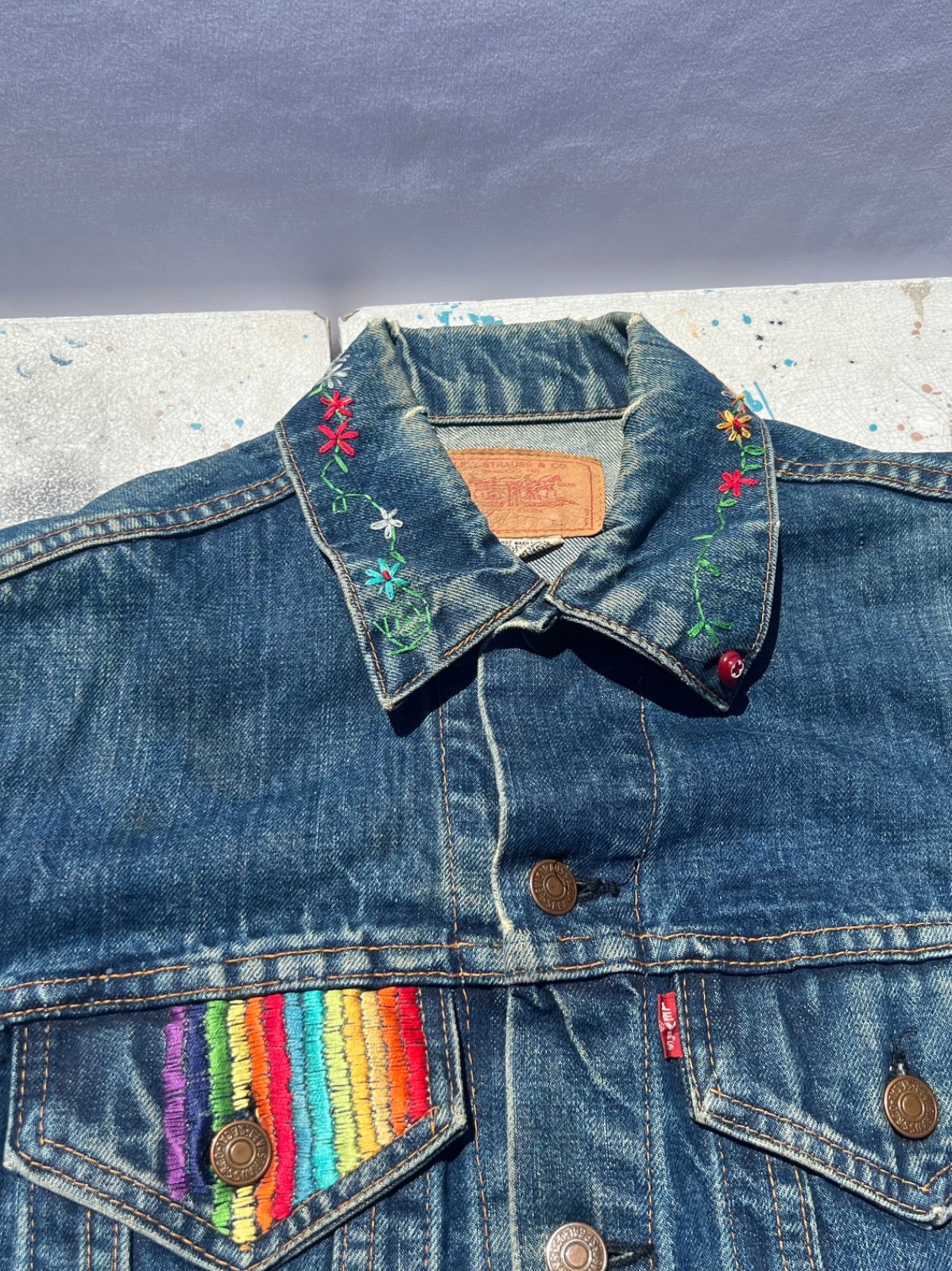 70s Levi’s Big E Custom Embroidered Denim Jacket
