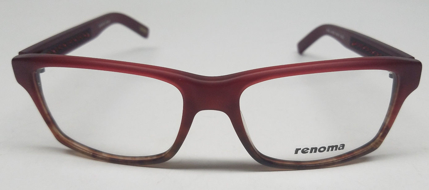 NEW RENOMA Optical Eyeglasses Frames Glasses Red 56-18-138 w Case Unisex R1052