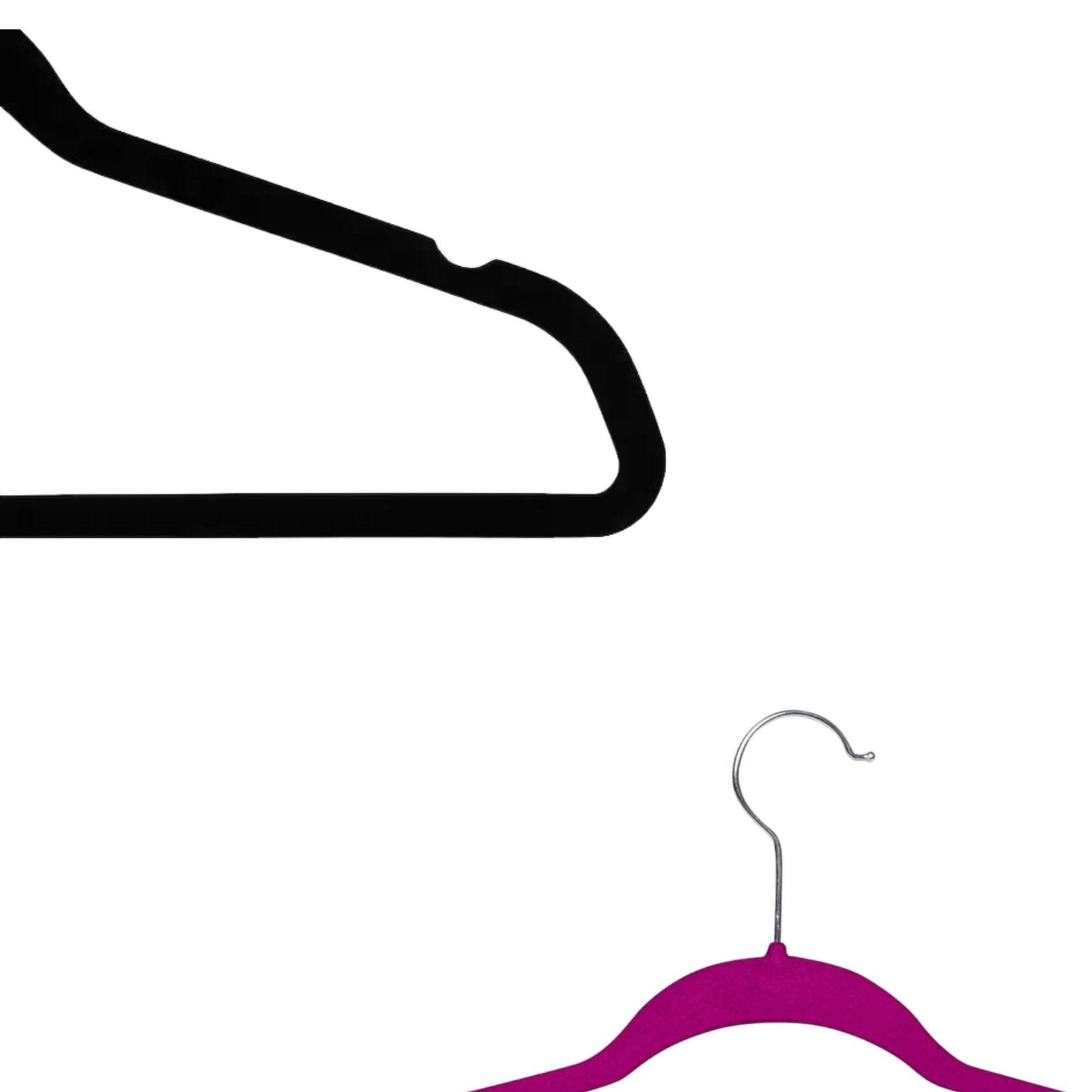 Basics Slim Velvet Non-Slip Suit Hangers with 360° Swivel Hook: 2 Pack