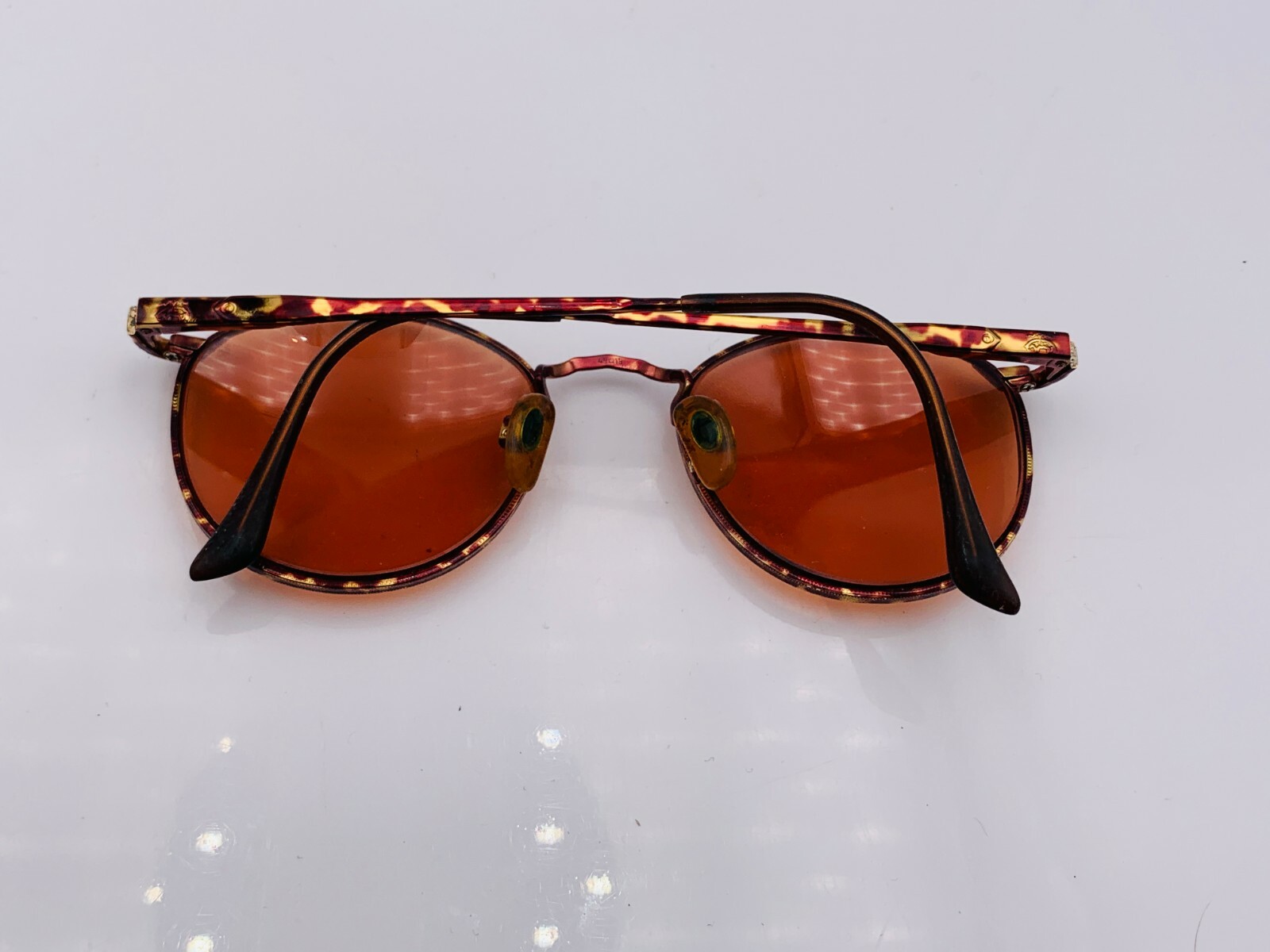 Vintage Brooks Brothers BB114 1012 Tortoise Metal Oval Sunglasses FRAMES ONLY