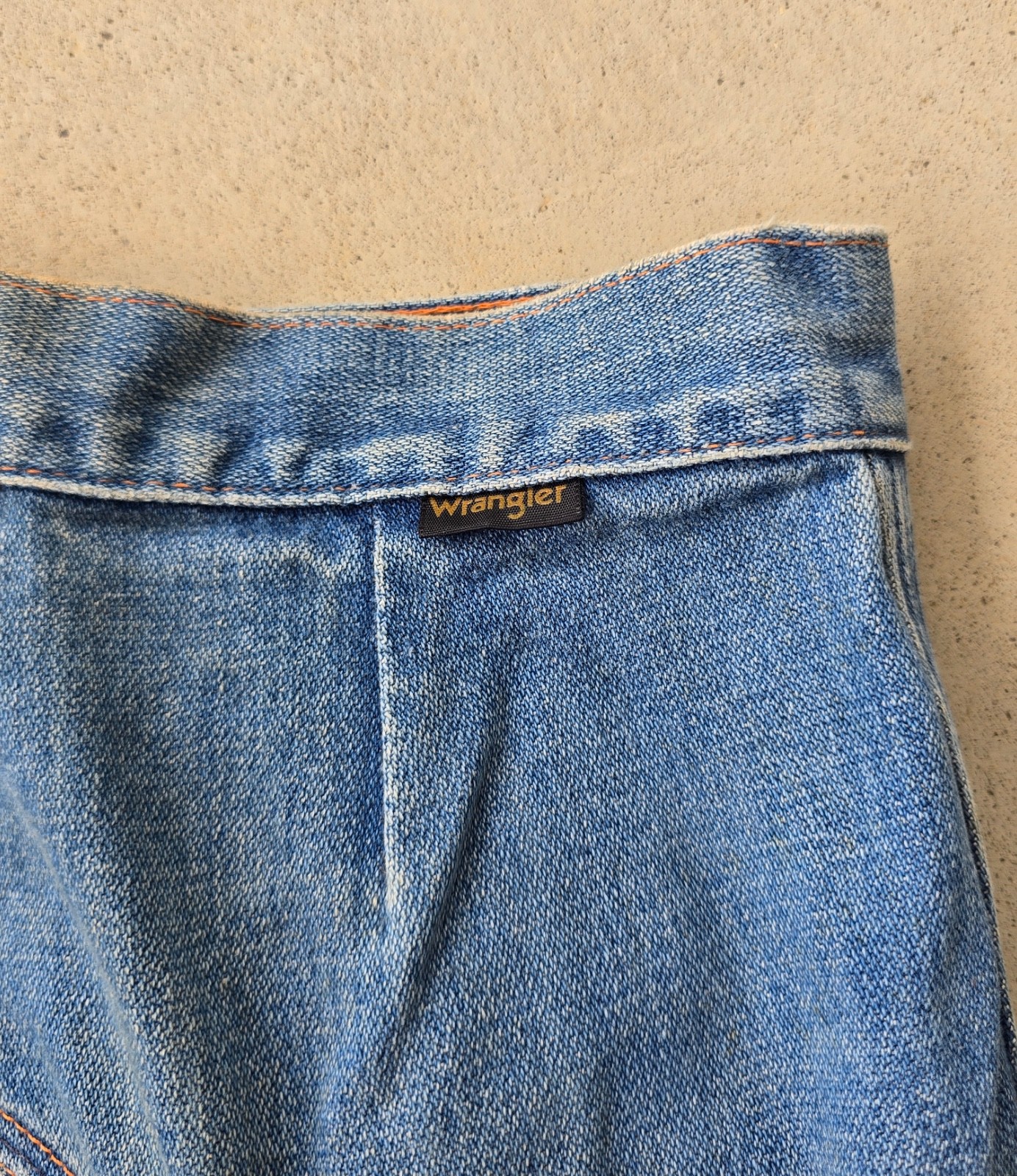 Vintage 1970s Wrangler Saddle Back Flare Leg Denim Jeans Size 13/14 Talon Zipper