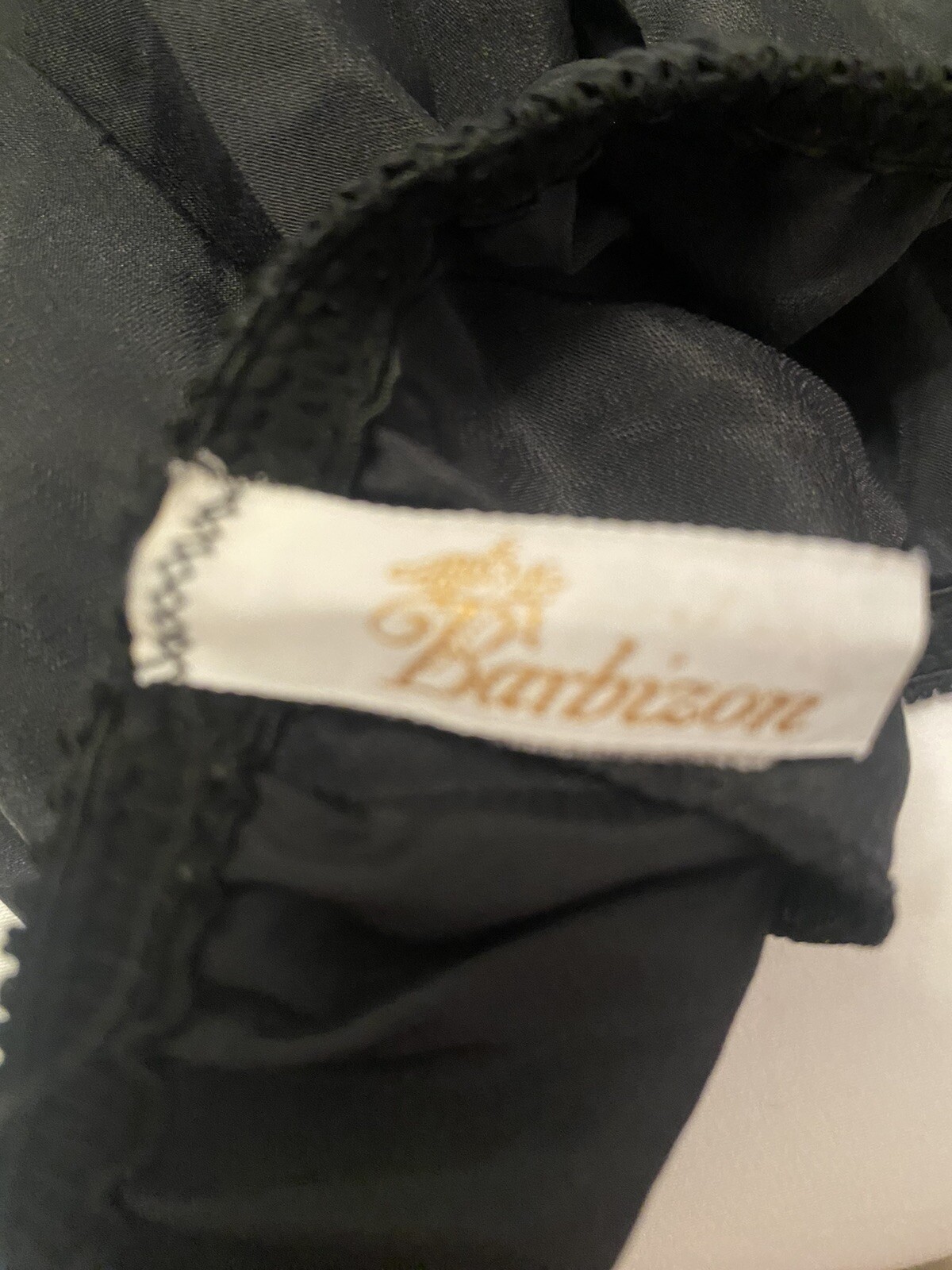 Vintage ~Barbizon~ Black Nylon blend Flared 34 ” Long ~Half Slip Size Med