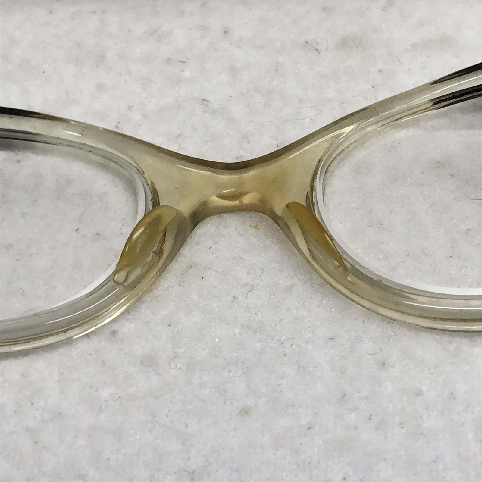 Vintage 1950s Art Craft Cat Eye Eyeglasses 5 1/4 Black Clear Glasses With Lenses