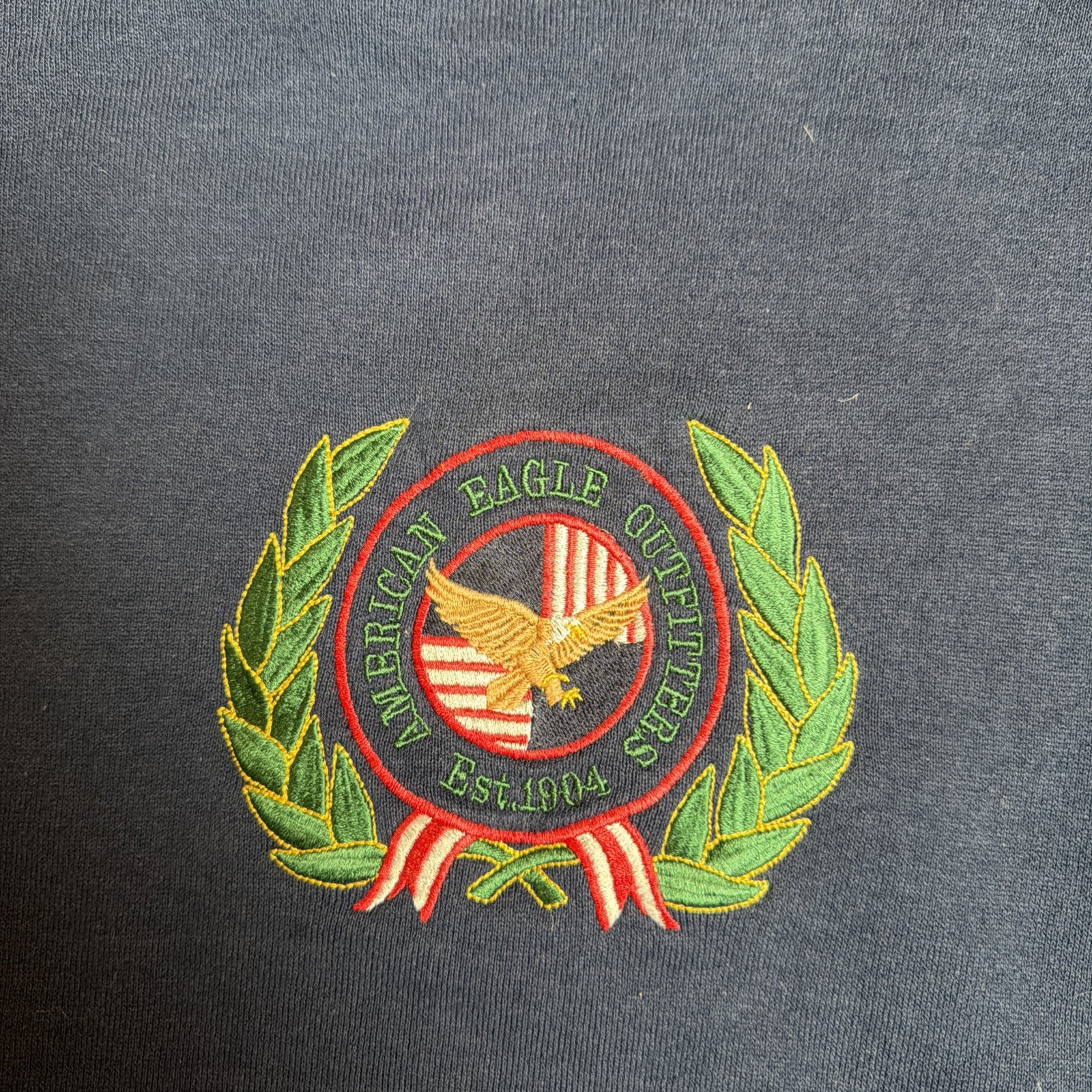 VTG 90s Galt Sand American Eagle Outfitters Crewneck Sweatshirt Navy Blue Crest