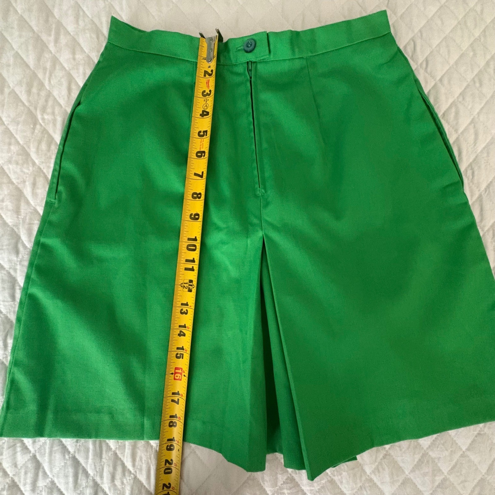 Vintage Gator of Florida Brand Green Pleated Resort Wear Shorts sz12