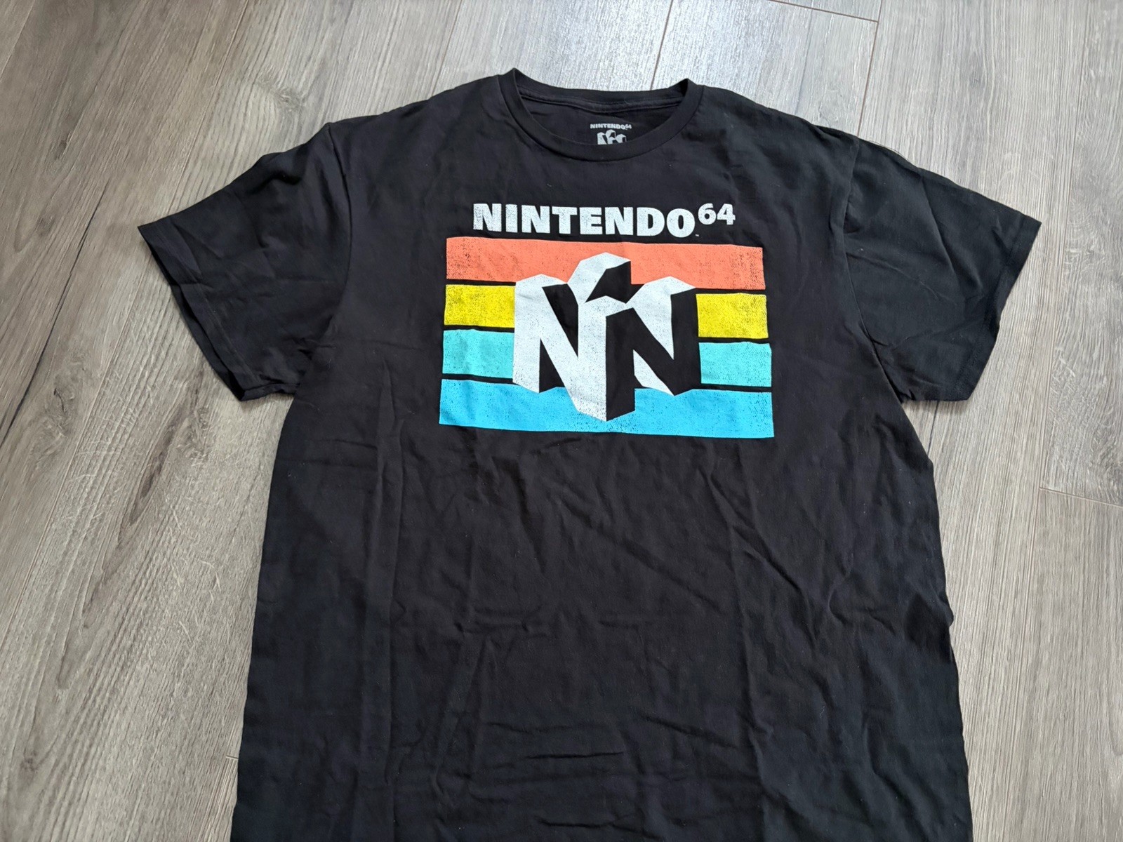 Nintendo 64 2020 N64 Men’s T-shirt Large Short Sleeve Black Used