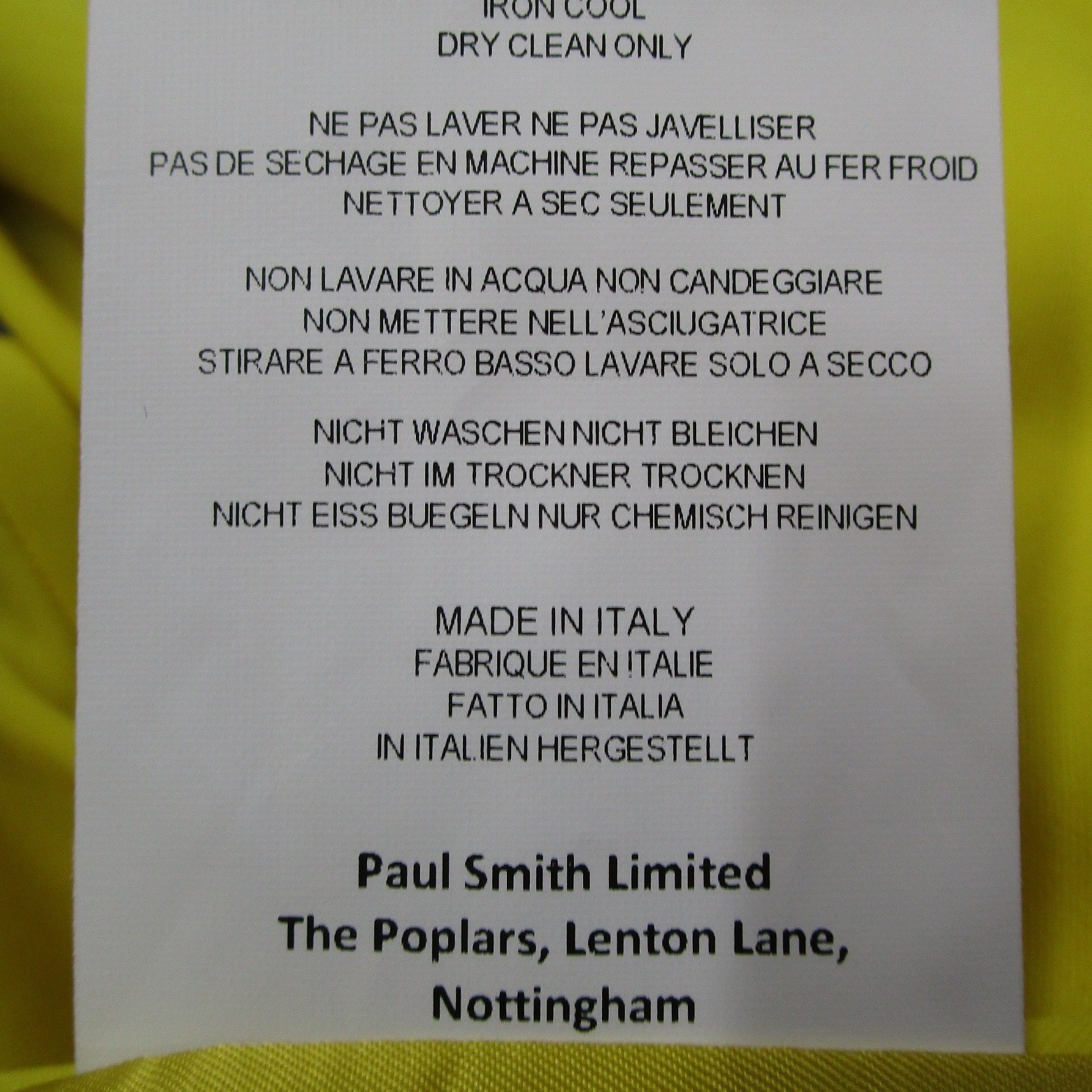 Paul Smith Suit Mens Soho Fit Yellow Wool Made in Italy M1R-1599-A01031 40R IT
