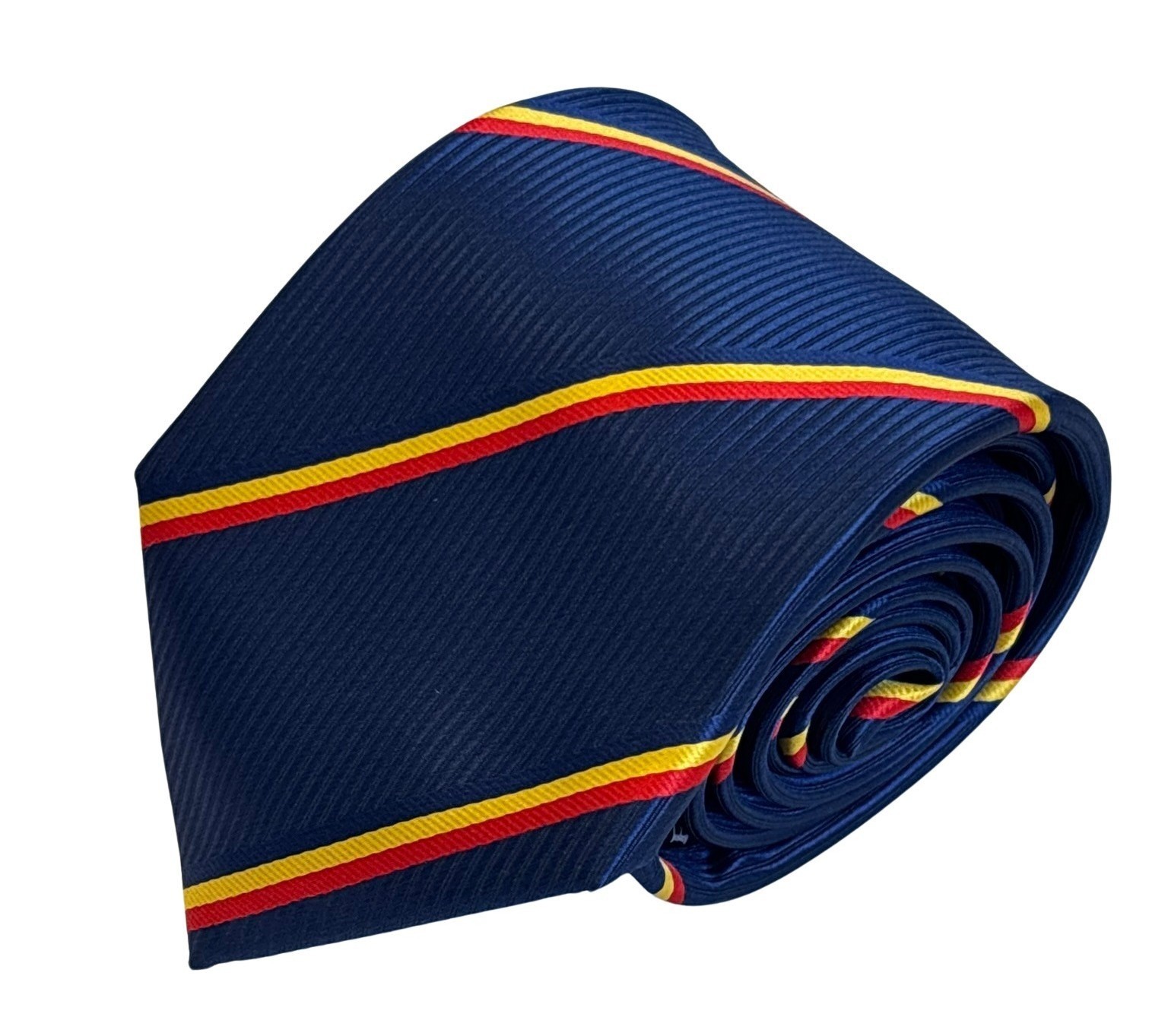 Mens Designer Tie Navy Romania Flag Blue Yellow Red by Frederick Thomas