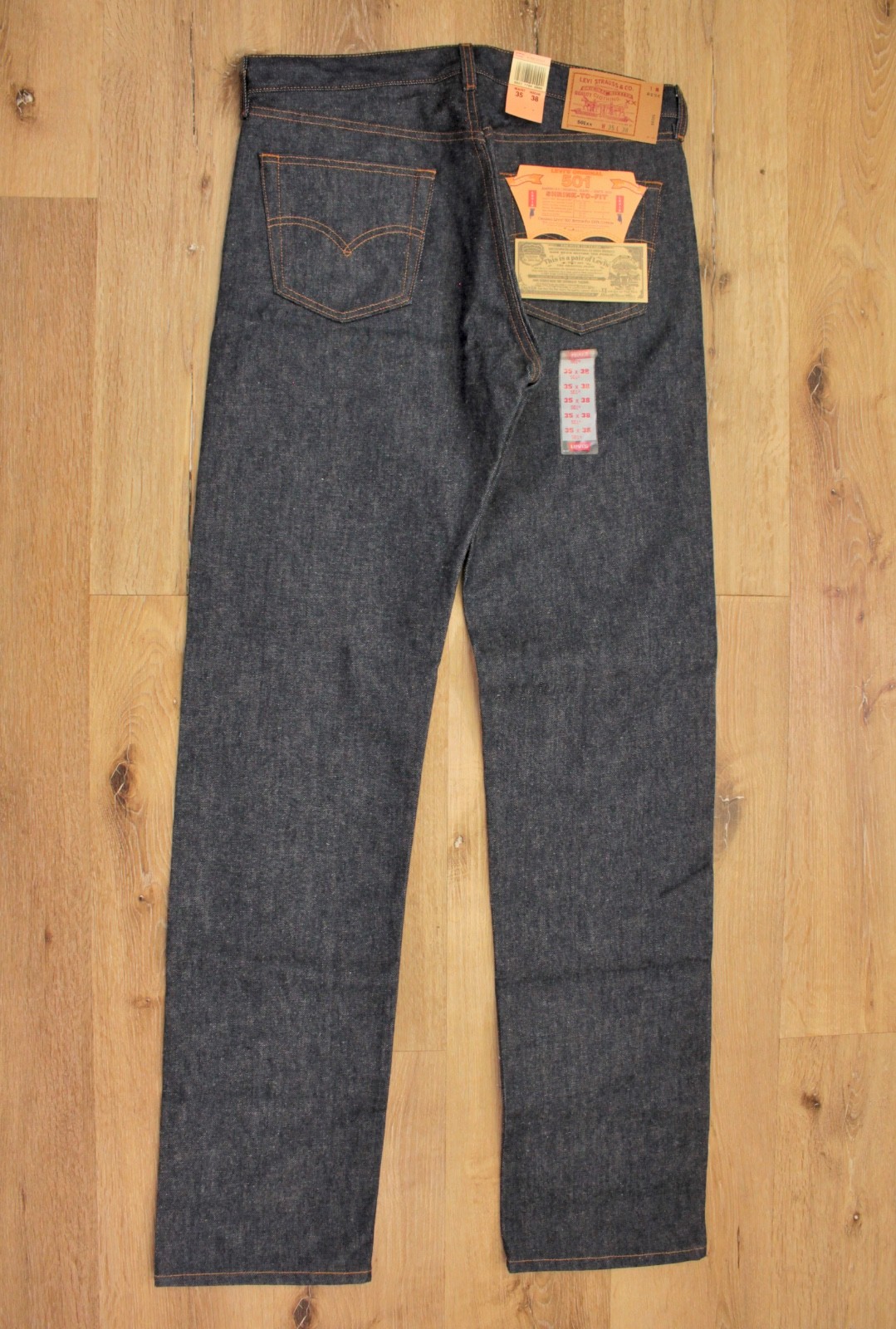 Men’s VTG 1990s NOS Levi’s 501 Jeans Sz 35×38 90s Made in USA Button Fly