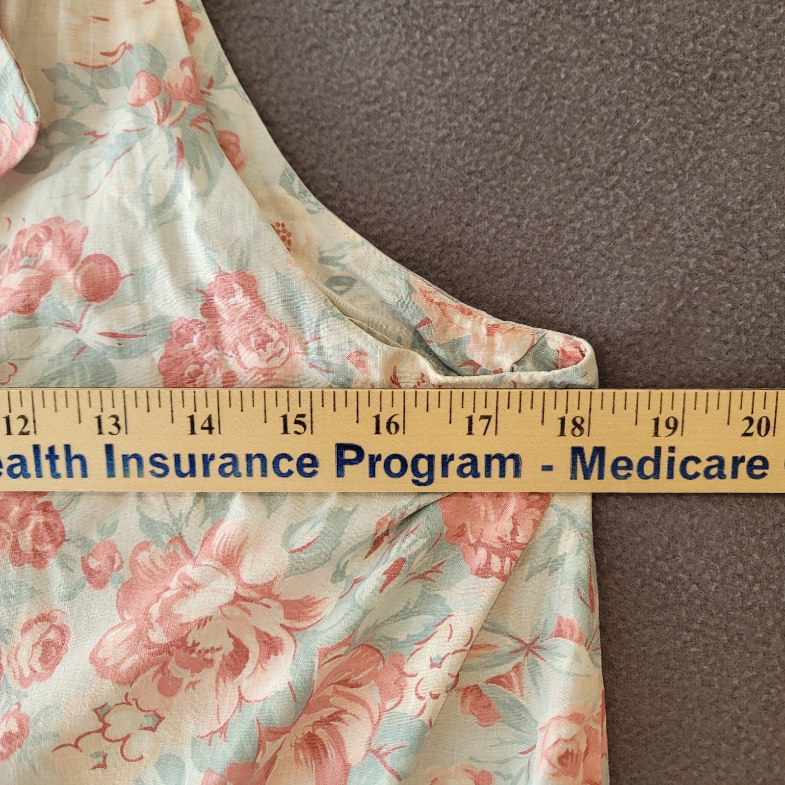 Vintage 80s Floral Maxi Dress Pink Roses Cottagecore Button Front Handmade M L