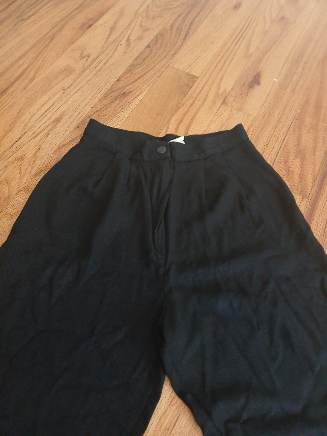 VTG Black 80s/90s Super High Waist Pleated Pants Made In USA Small
