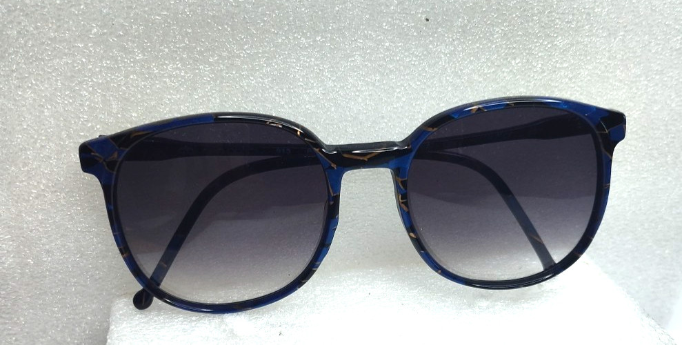 Sanford Hutton Colors In Optics Large Gradient Blue Gold Sunglasses &Case USA
