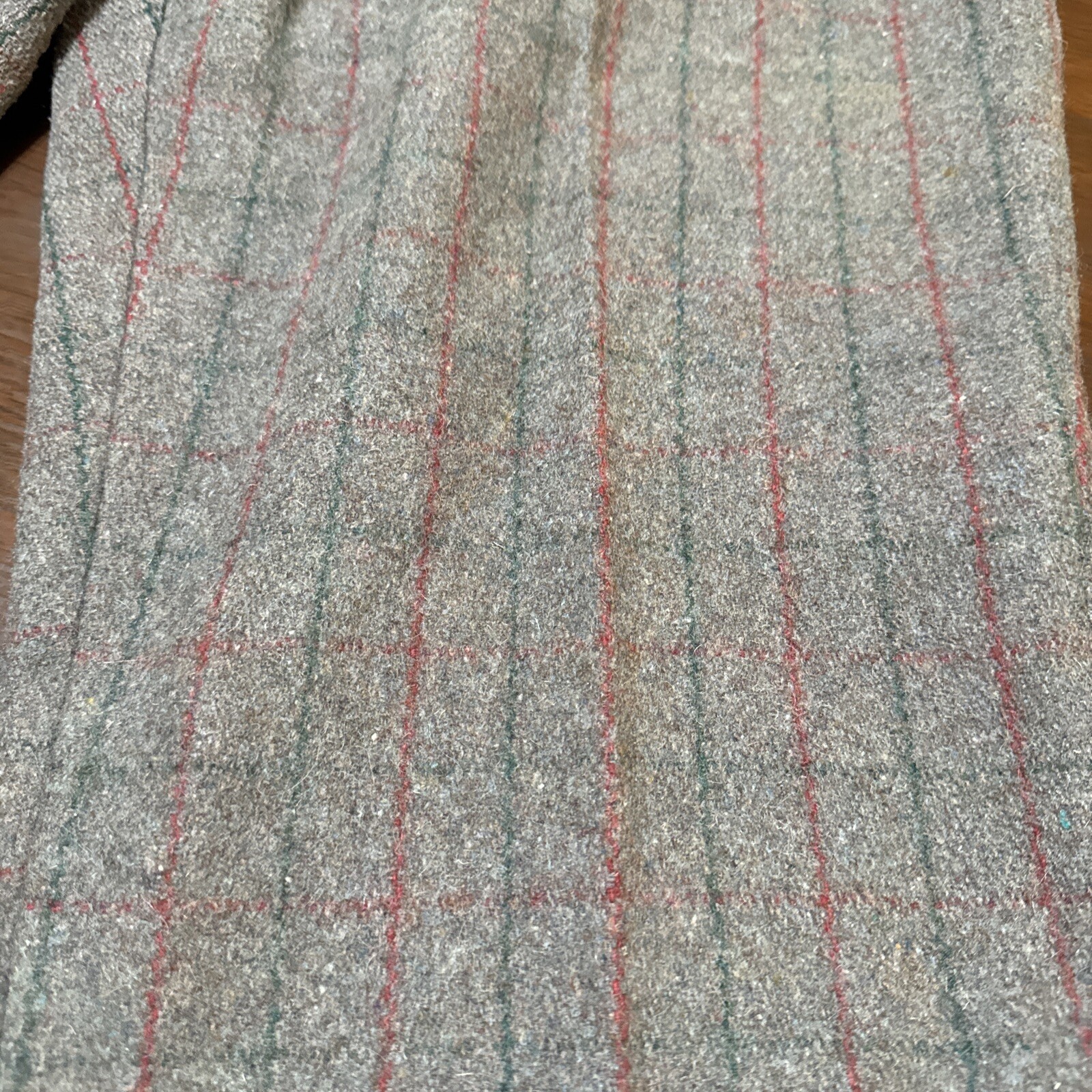 VTG Northway Mens Wool Pants 48”Wx 28”L Gray Pin Striped Water Repellent