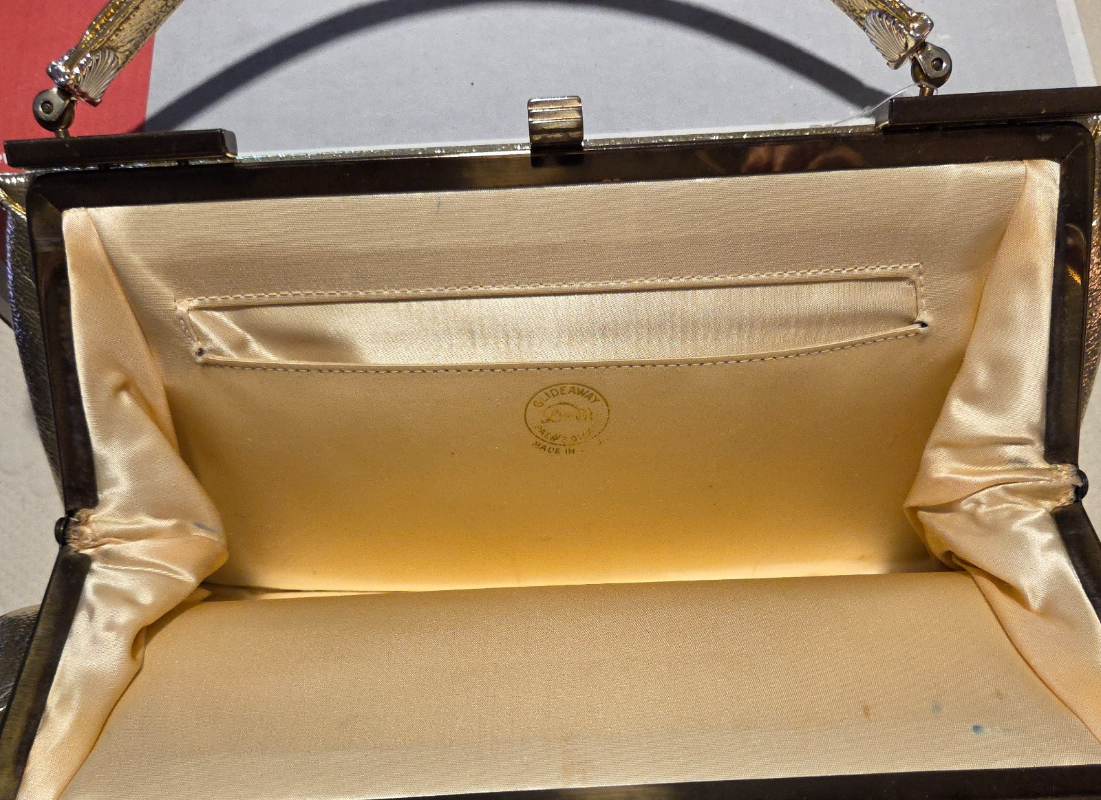 Vintage 1960s Glide-Away Gold Evening Handbag Lisa M