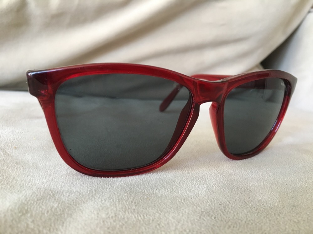 Vintage Bolle Acrylex Sunglasses 473 Red Clear Dark Smoke University of Utah