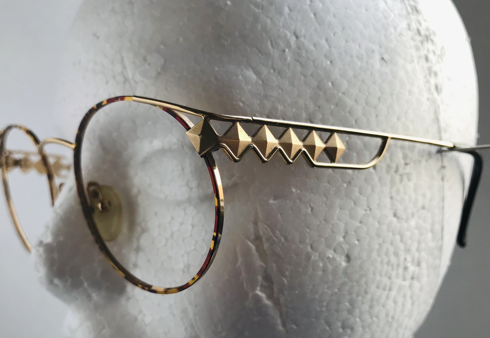 Designer PALOMA PICASSO EyeGlass Frames Vintage AUSTRIA Tortoise & Gold
