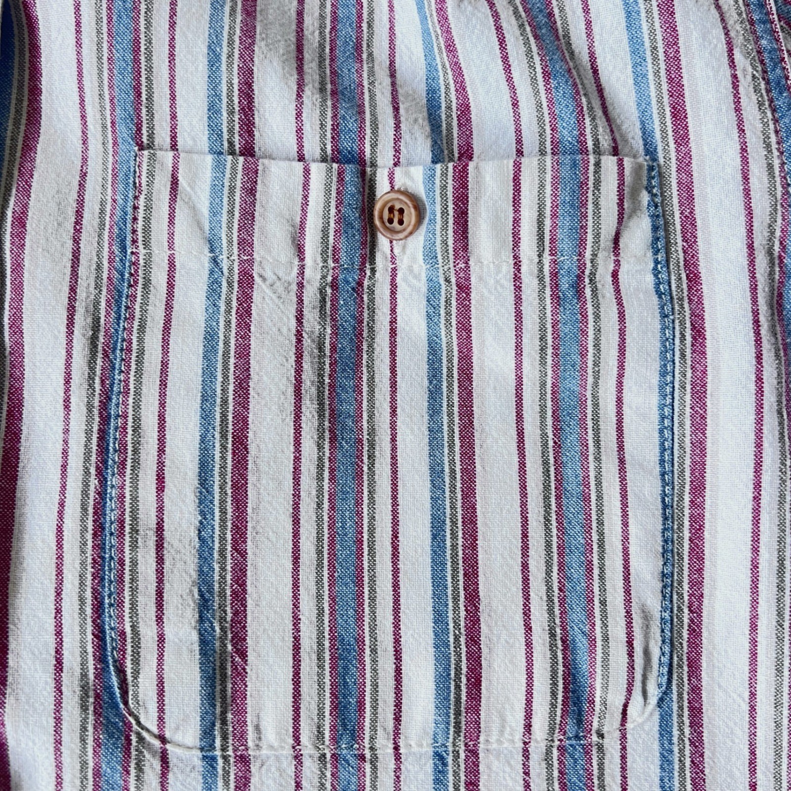 Vintage Karen Scott Striped Cotton Button Down Collar Shirt Women’s Small