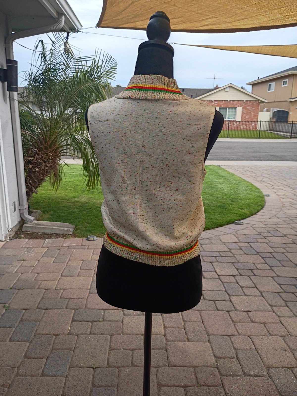 Vintage 70s Pullover In Retro Colors