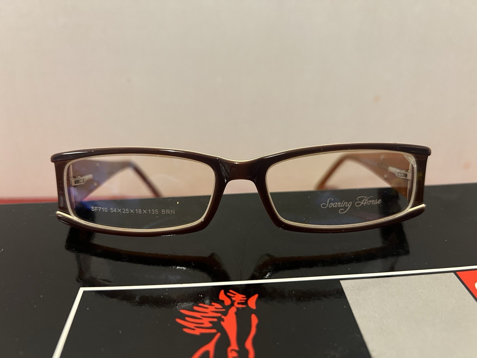 Soaring Horse Women’s SF710 Brown Rectangular Glasses – Office Siren Bayonetta