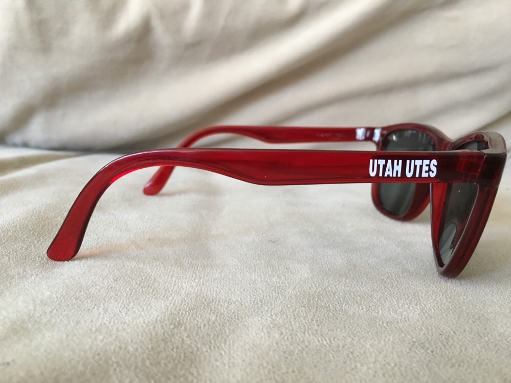 Vintage Bolle Acrylex Sunglasses 473 Red Clear Dark Smoke University of Utah