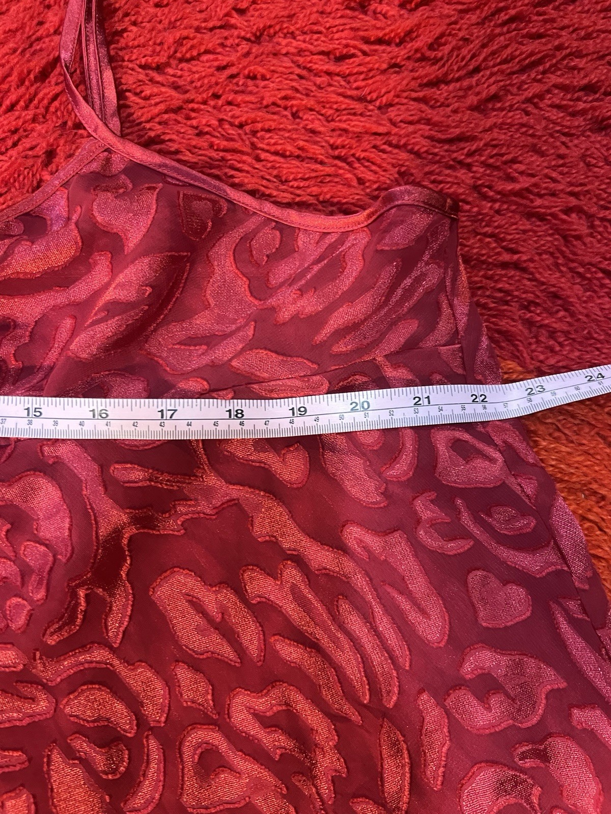 Vtg 1990’s Gilligan O’Malley Red Babydoll Nightgown Mini Dress Red 2XL