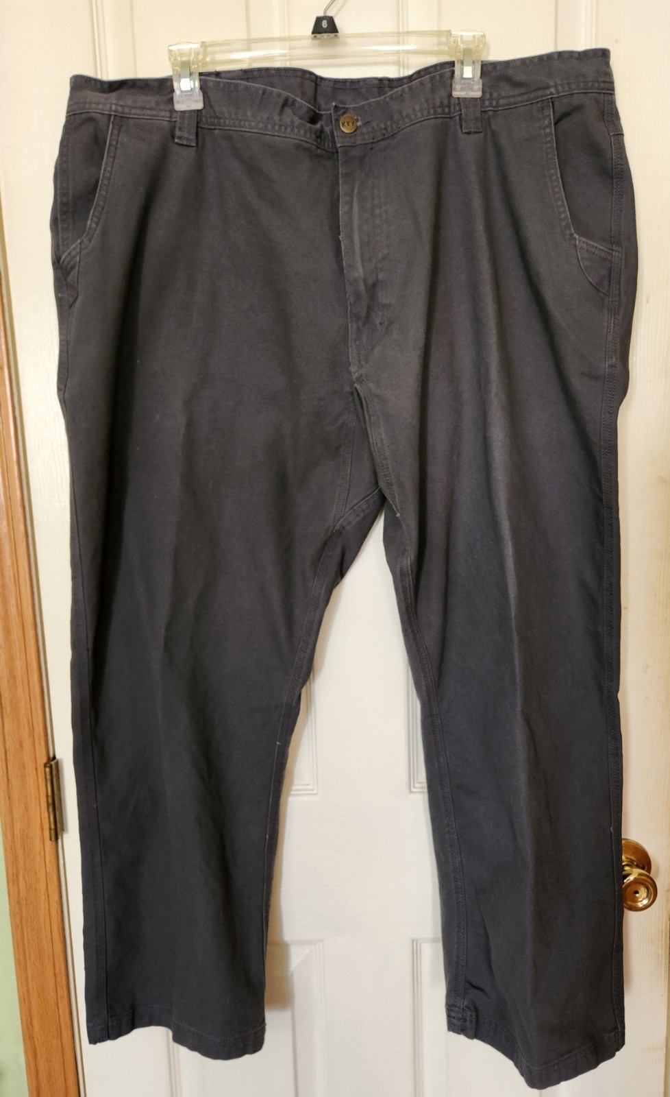 46/32 Vintage Key WorkWear Pants. Gray. Cotton/Spandex.