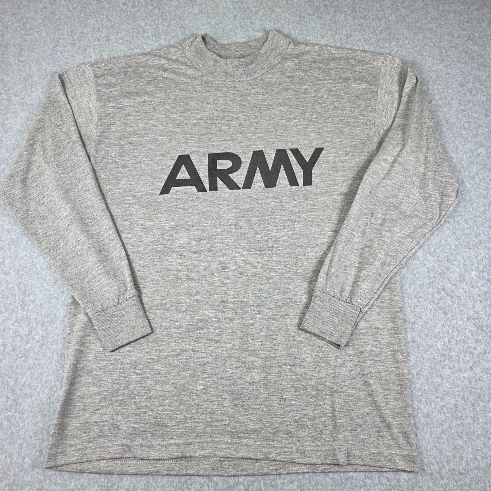Vintage AKWA TEK US Army Long Sleeve Shirt Men’s Medium Military Gray USA Made