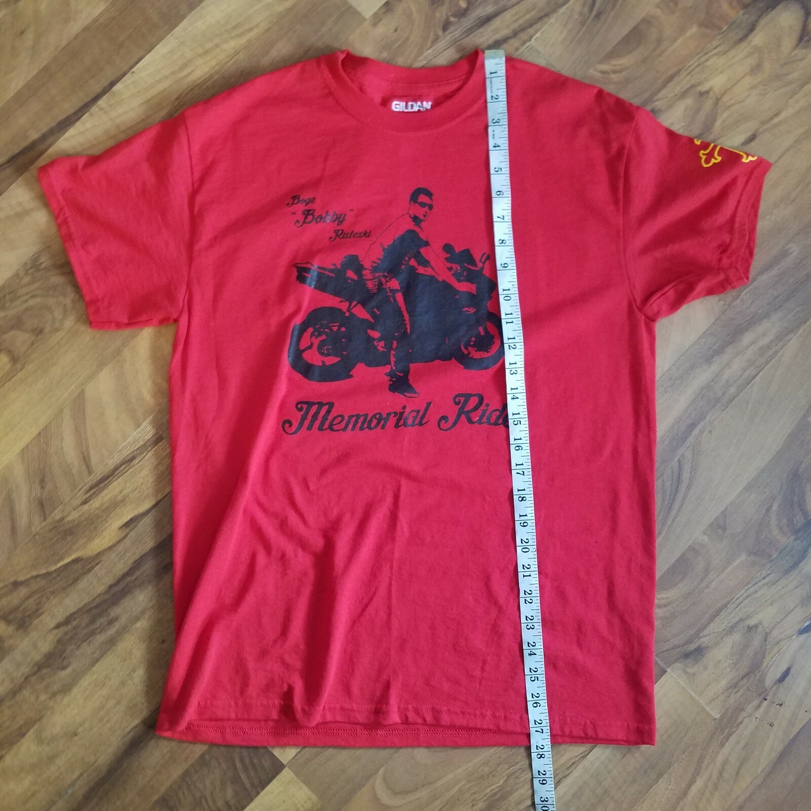 Boge Bobby Risteski Memorial Ride M T-shirt Medium Biker Patriotic red Man Tub19