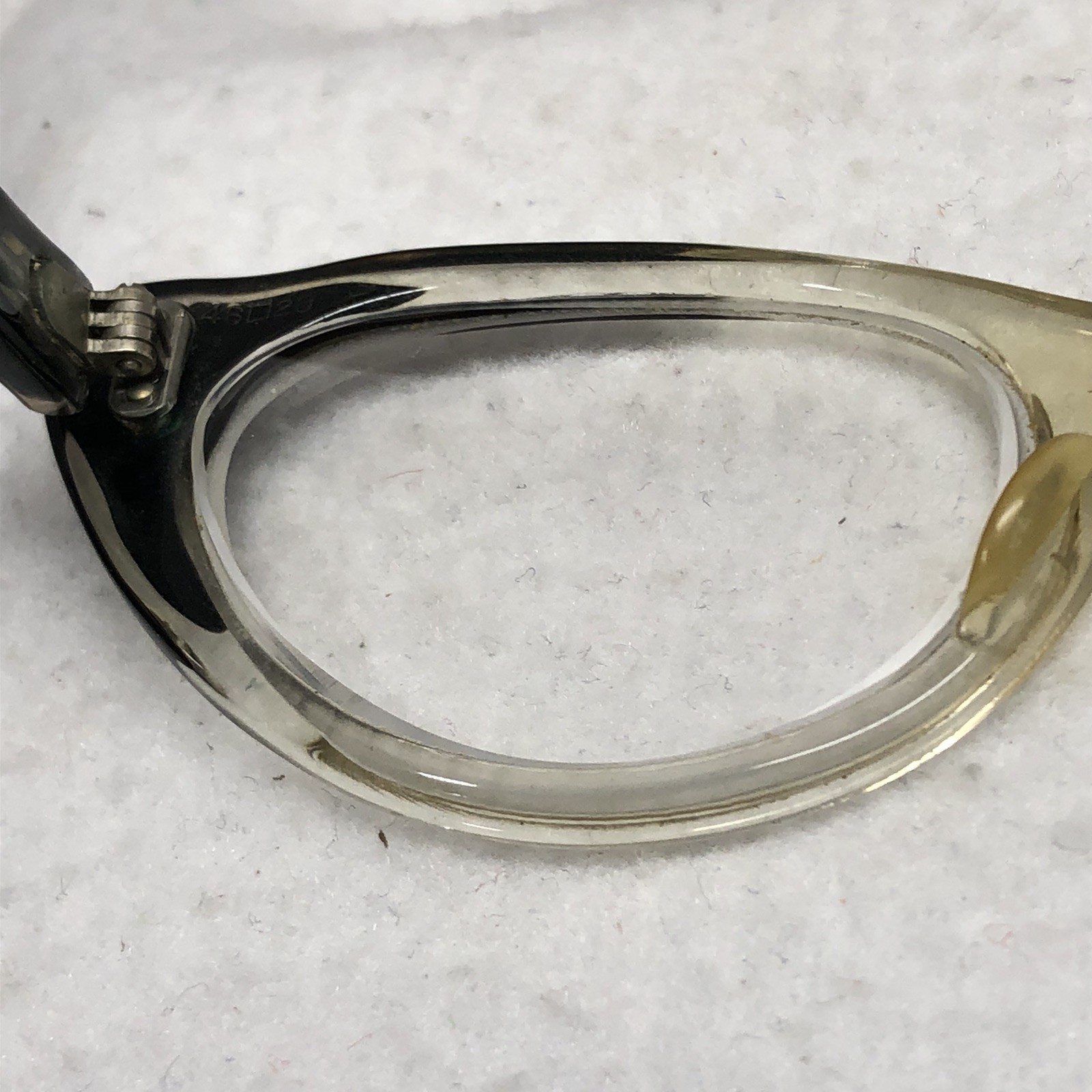 Vintage 1950s Art Craft Cat Eye Eyeglasses 5 1/4 Black Clear Glasses With Lenses
