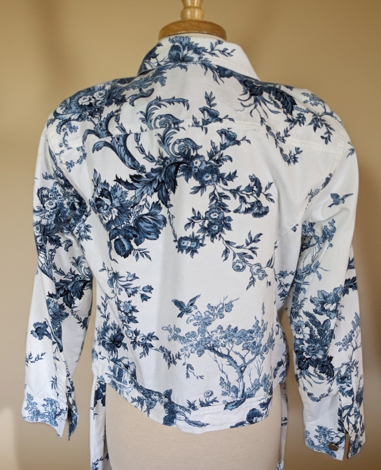 Vintage 80s Carol Anderson 3 Pc Toile Skirt Set USA Cotton Art to Wear Jacket