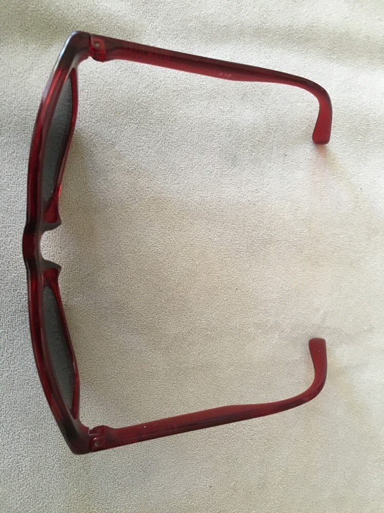 Vintage Bolle Acrylex Sunglasses 473 Red Clear Dark Smoke University of Utah
