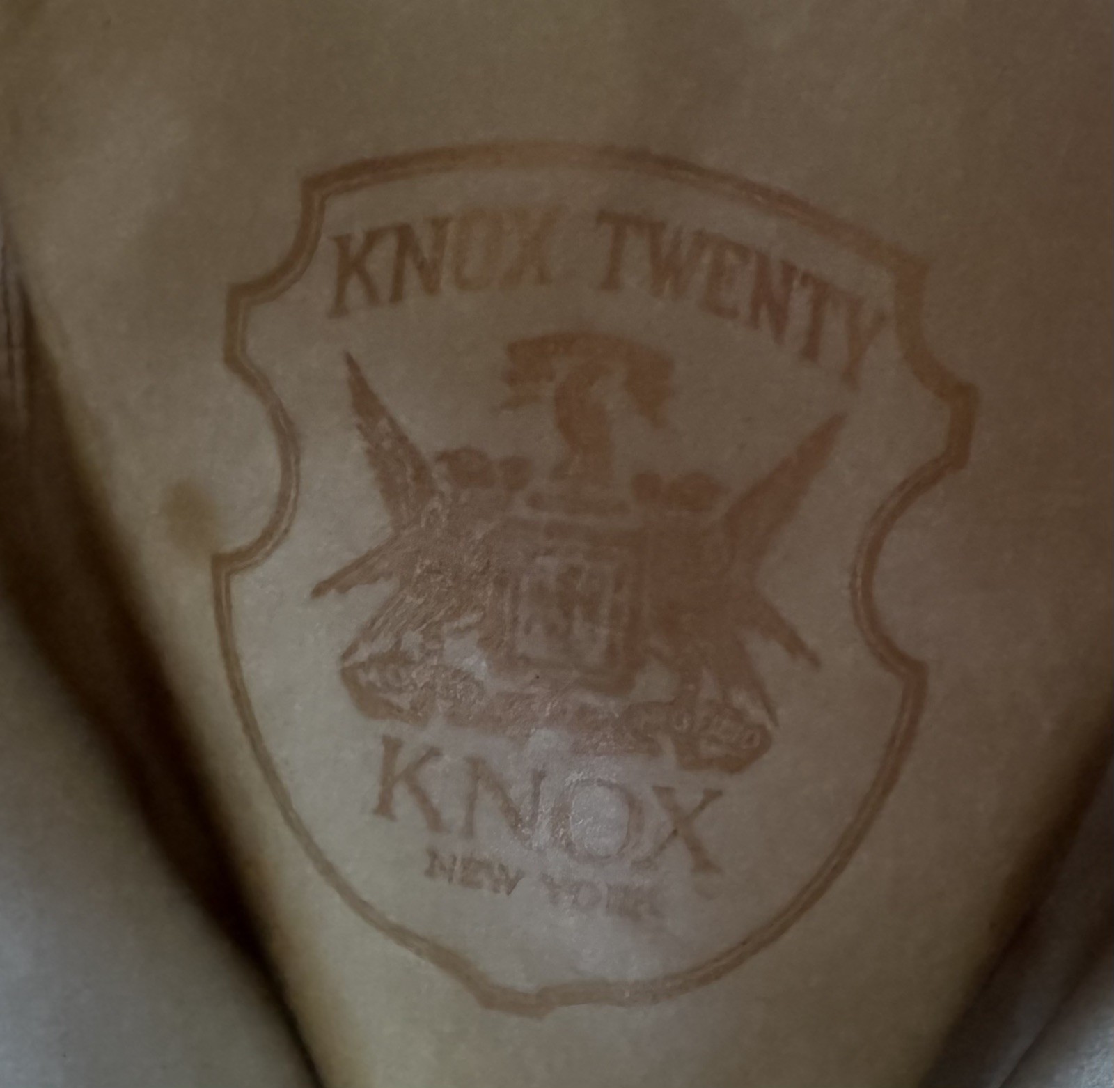 Vintage 40s Knox Twenty Fedora Rare Hat Size 7 3/8