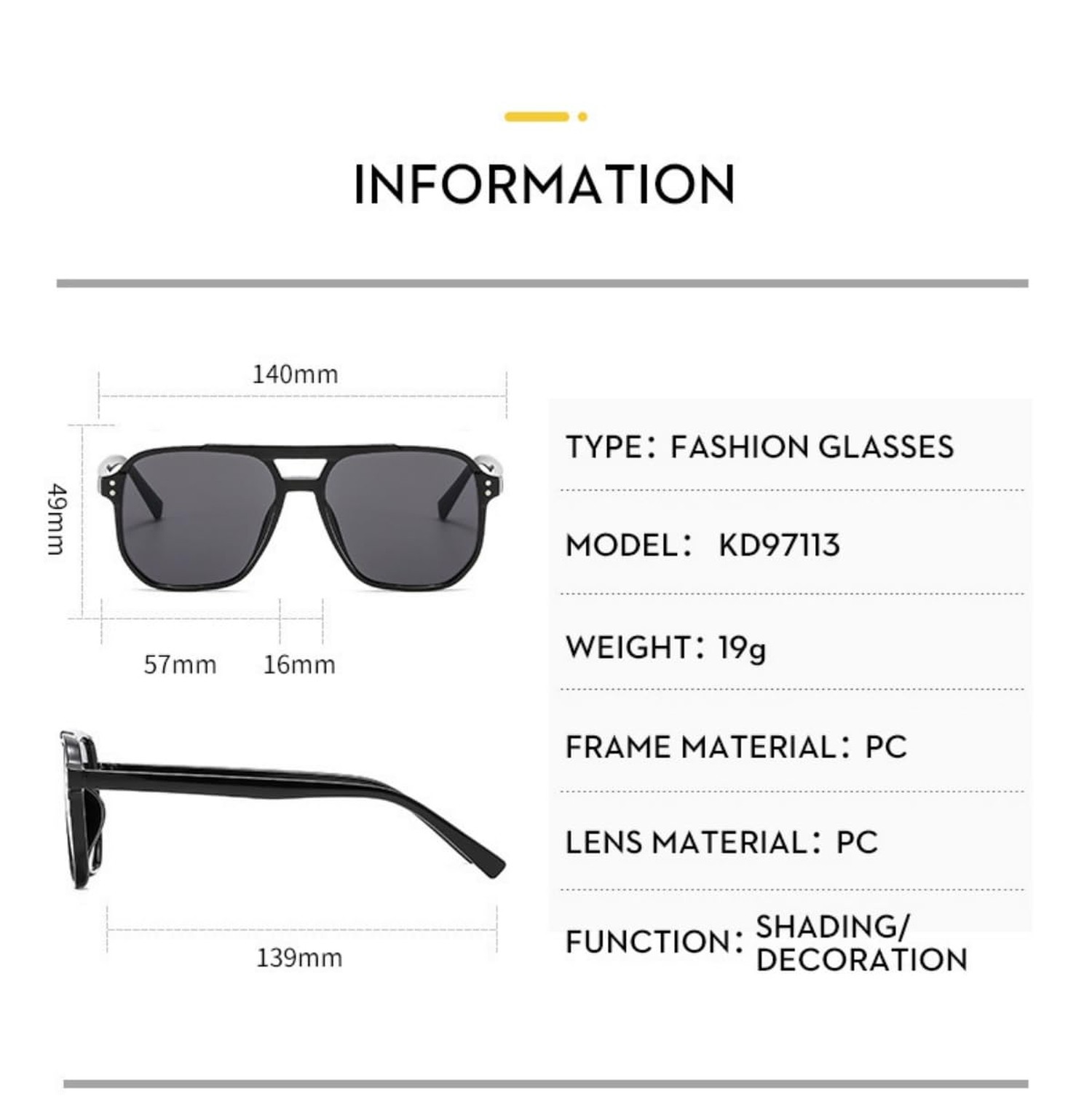 4 Pieces Retro Square Aviator Sunglasses for Women Men Trendy Classic 70s Ove…