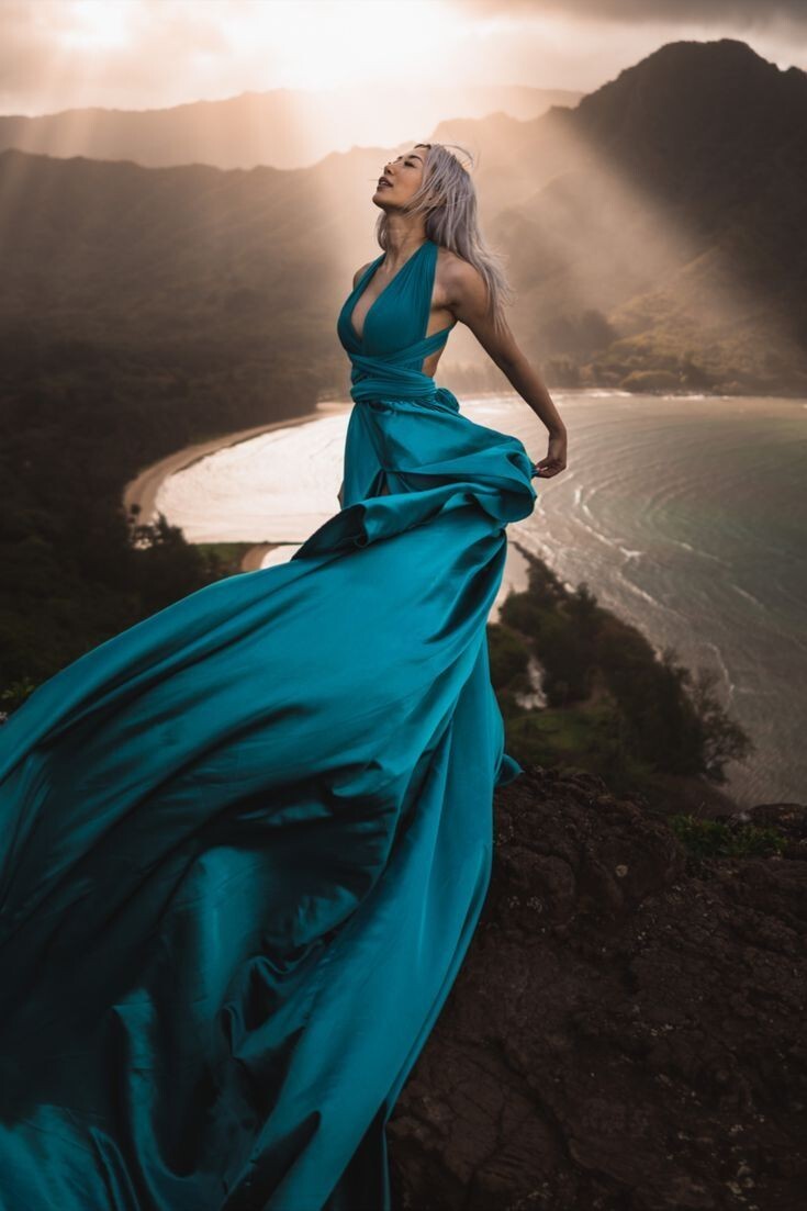 ANTIQUE YELLOW FLYING DRESS FOR PHOTOSHOOT SANTORINI BALL GOWN FOR WOMEN OR GIRL