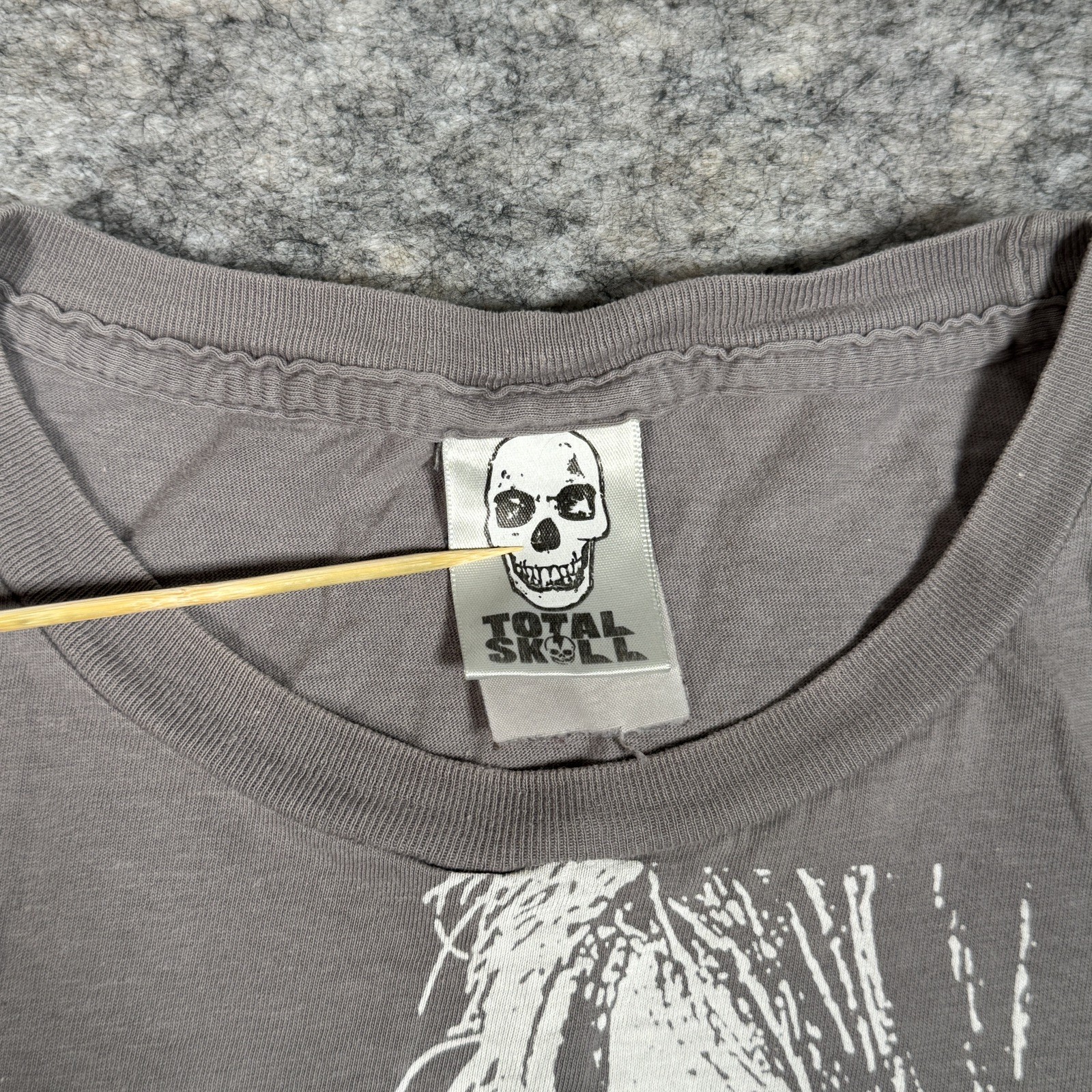 Vintage Total Skull Sheri Moon Zombie T Shirt Size L Gray Rob Zombie OG 22×28