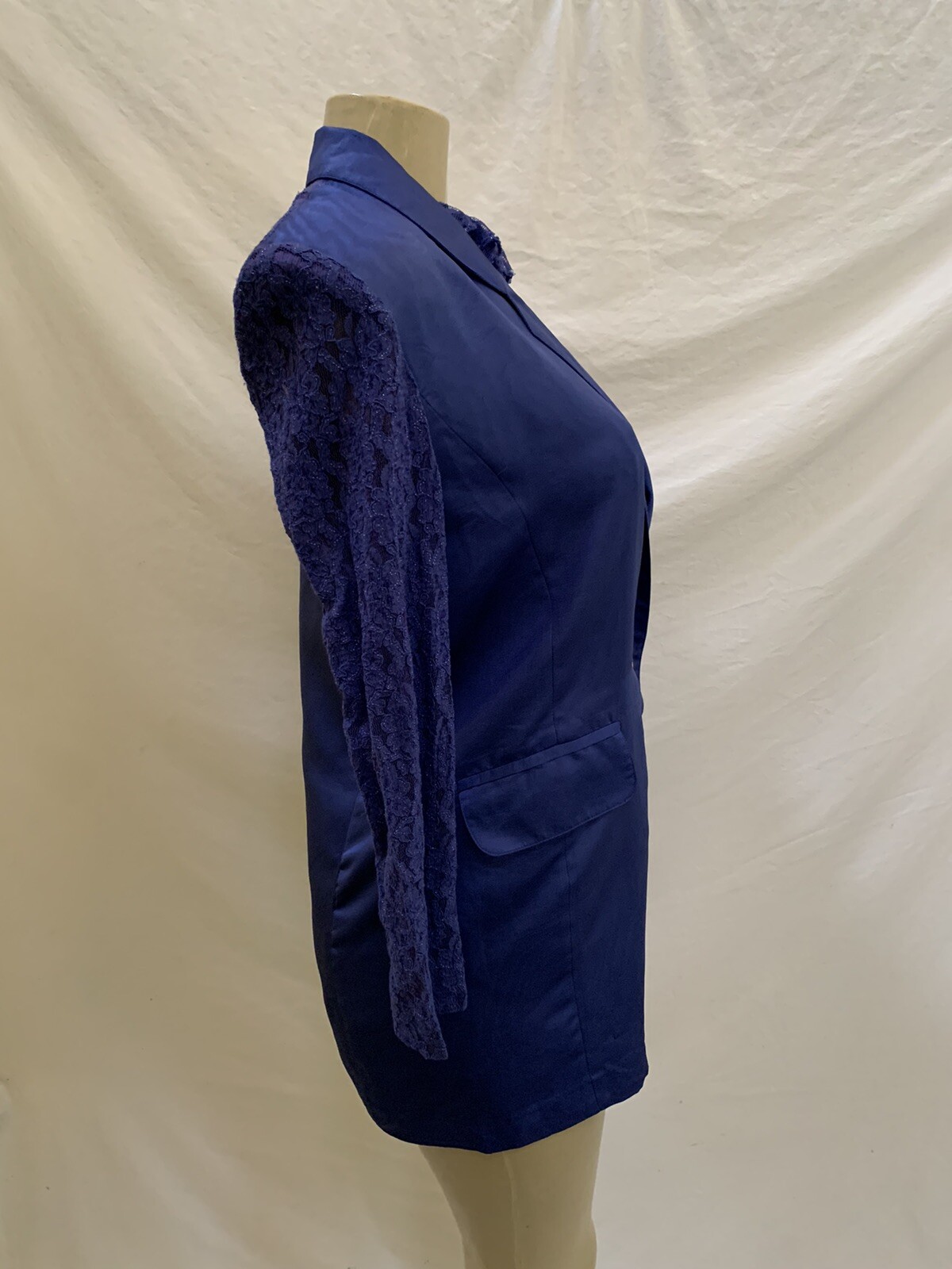 VTG Faitat Women’s IT 38 Blueish/Purple 2pc Blouse & Blazer Set