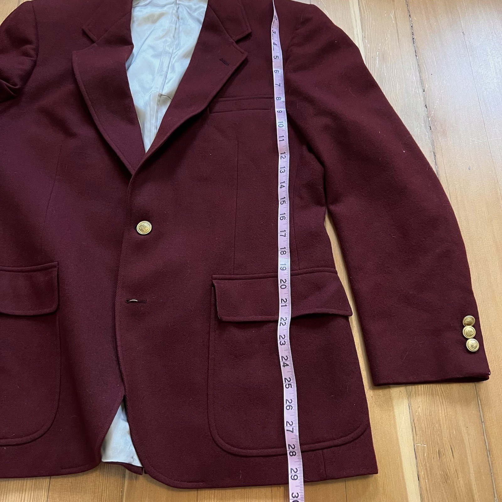Vintage 70s Cerruti Burgundy wool blazer M 42R