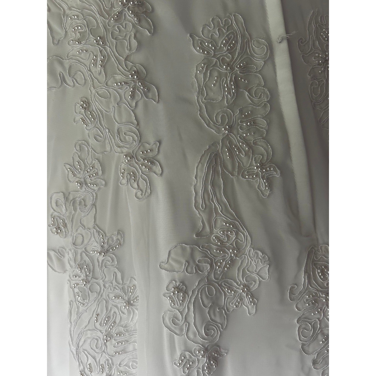 Moonlit Ceremony | Moonlight Beaded Lace Wedding Gown | Chapel Train