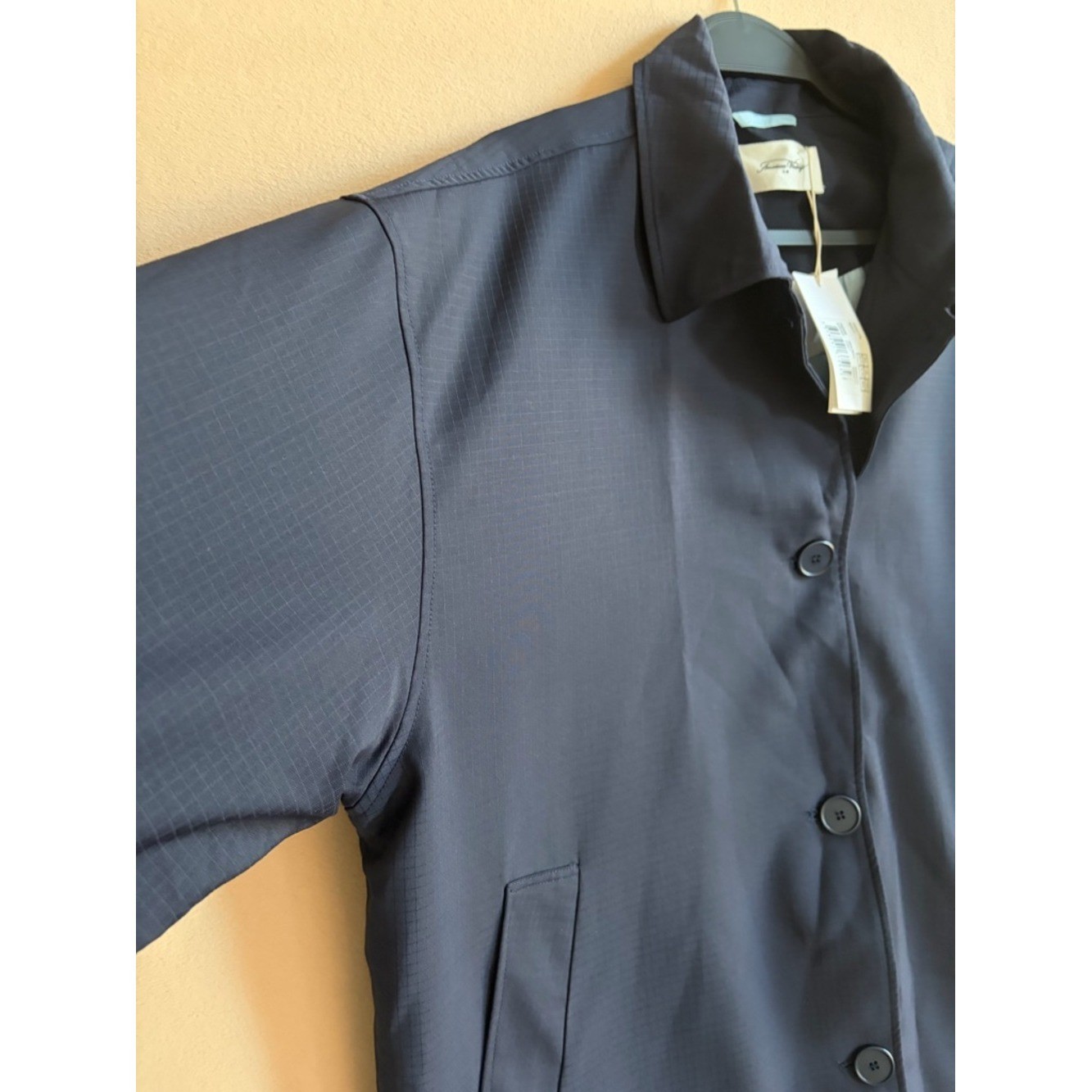 American Vintage Women’s size M/L Trench Doacity Coat Navy Lagenlook NWT