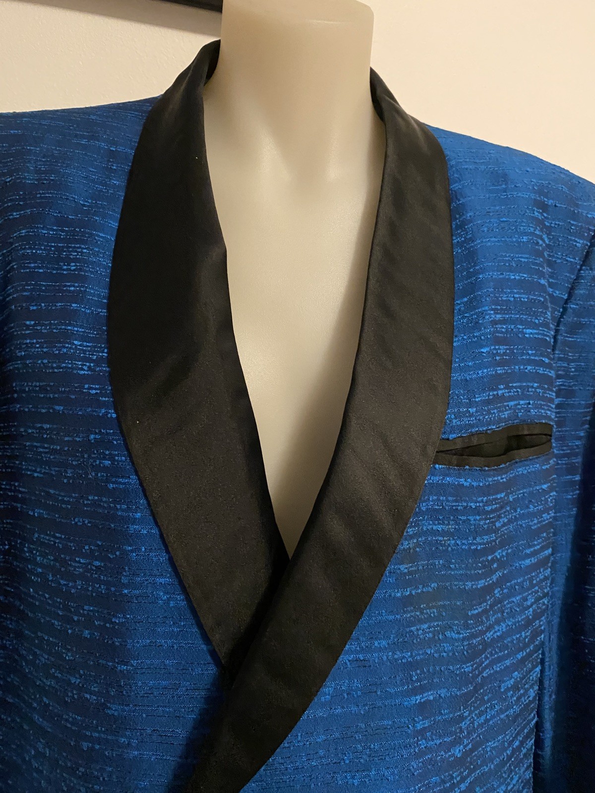 60,s Fab Blue Silk Shantung “Bossa Nova “ Jkt . Unisex.