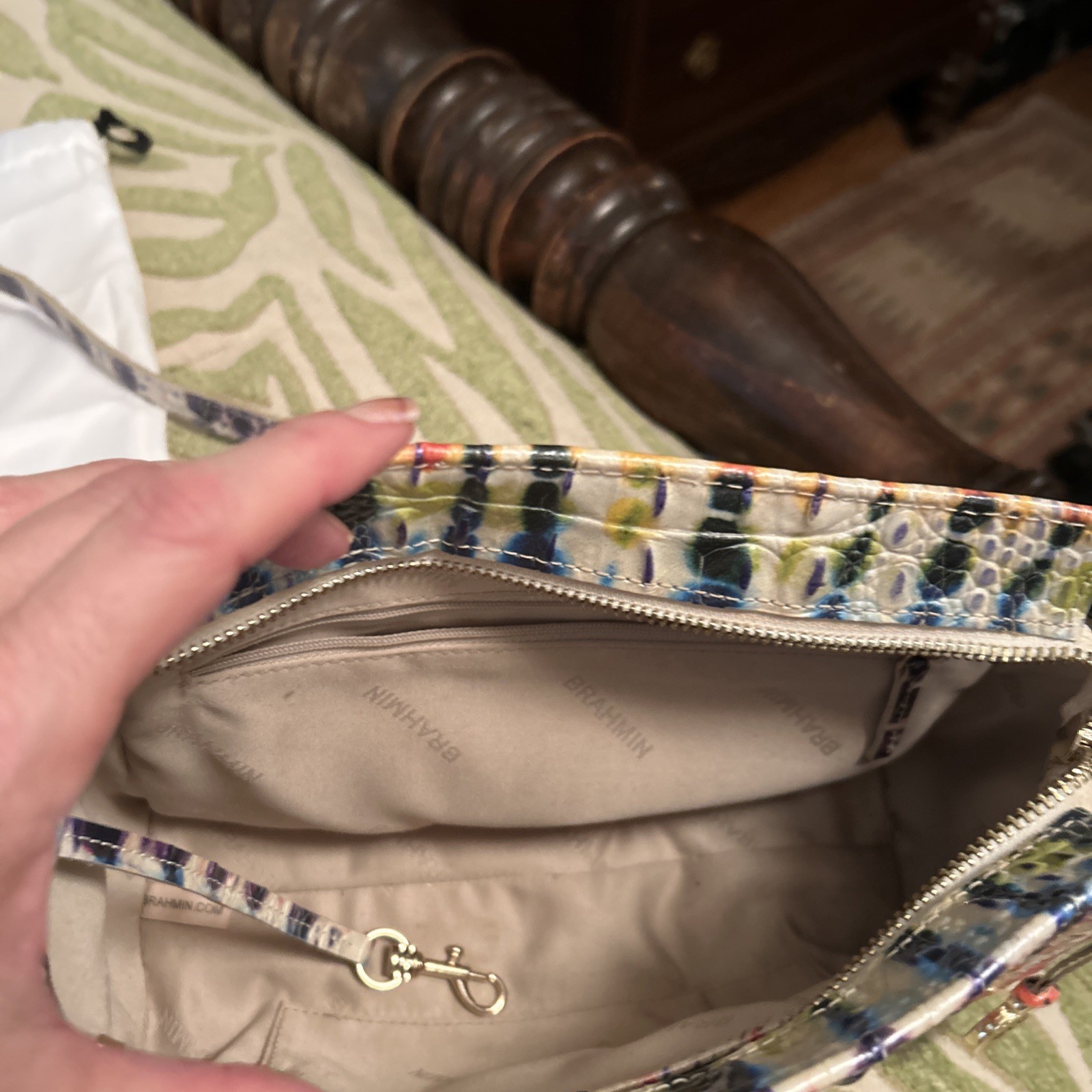 BRAHMIN Rare Multicolored Leather Crossbody Bag In Fantastic Condition