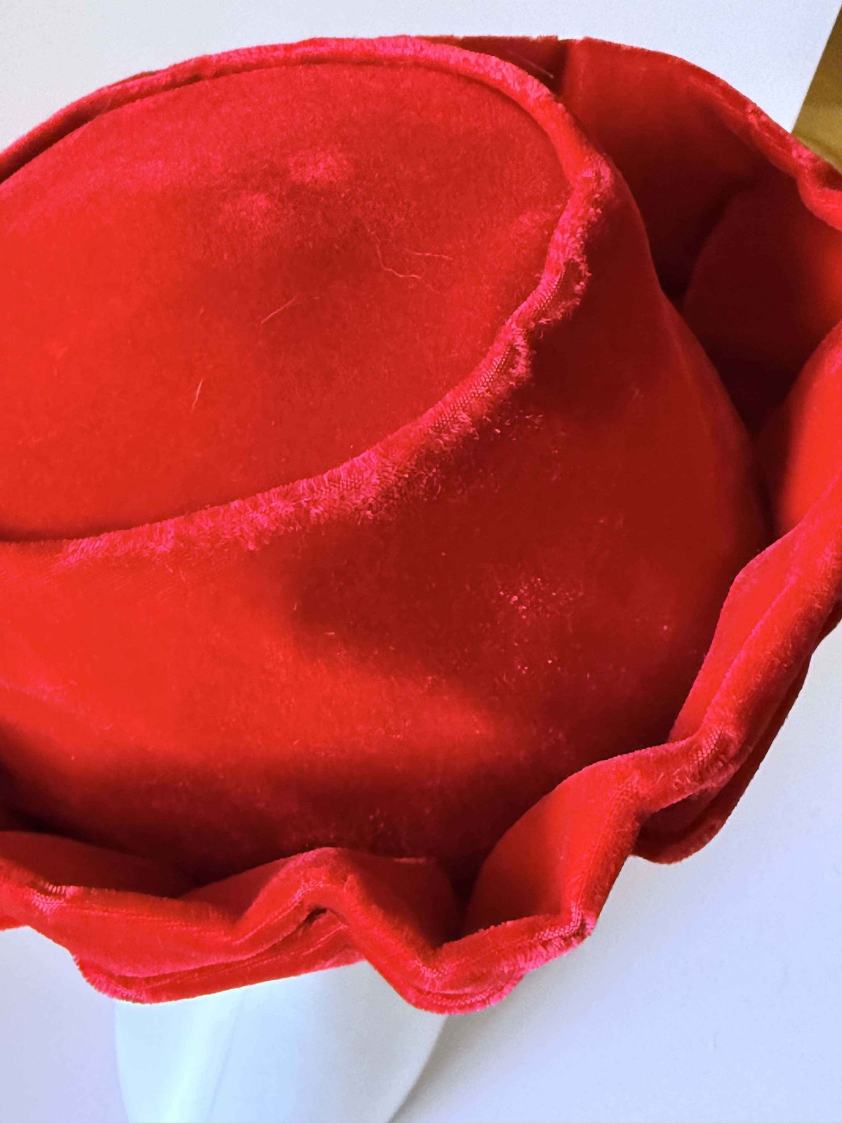 Vintage Red Velvet Brimmed Pillbox Hat 1960s Sculptural Cocktail Hat | Women’s